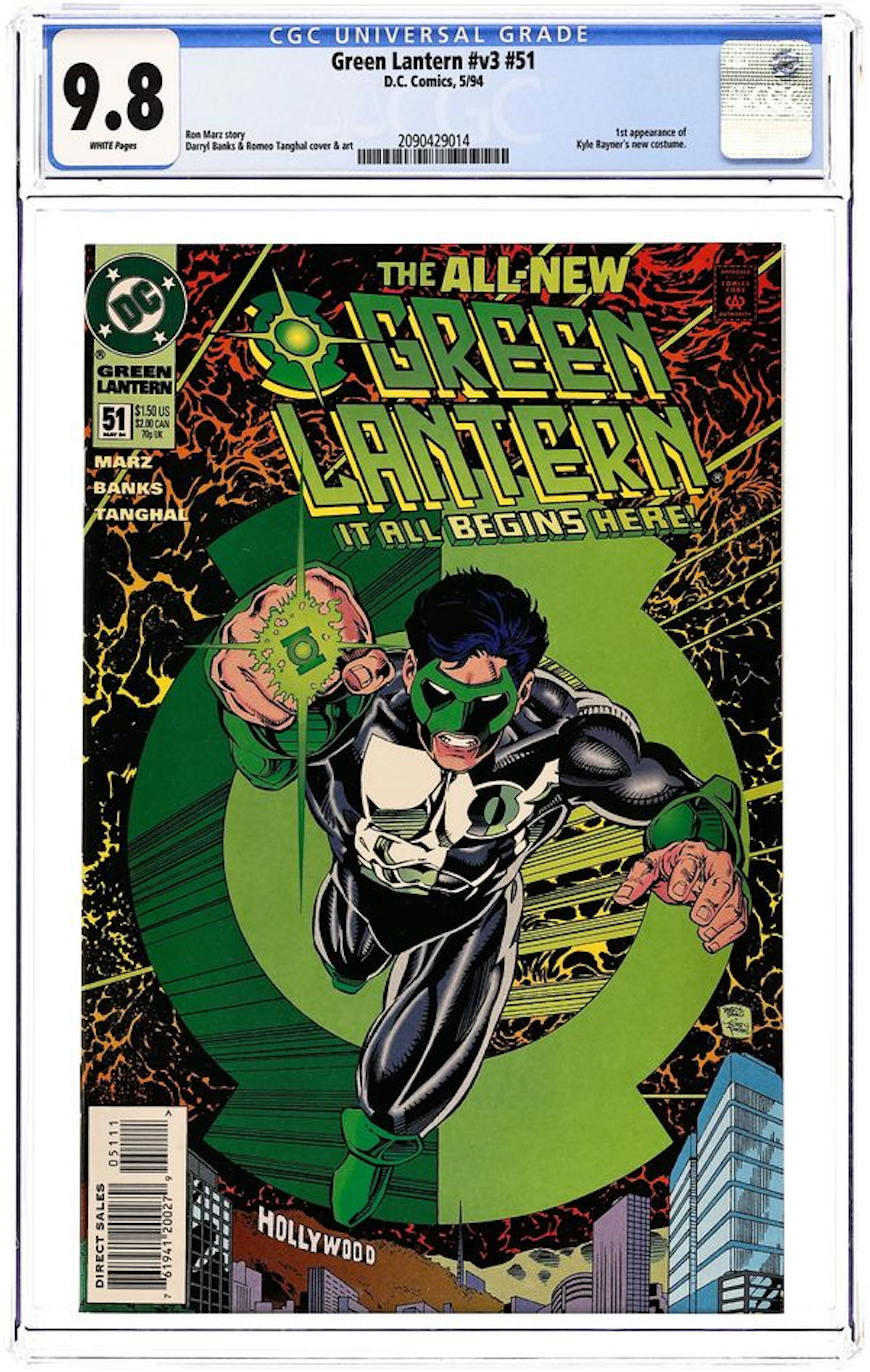 Green Lantern (1990 3rd Series DC) 51D CGC 9.8