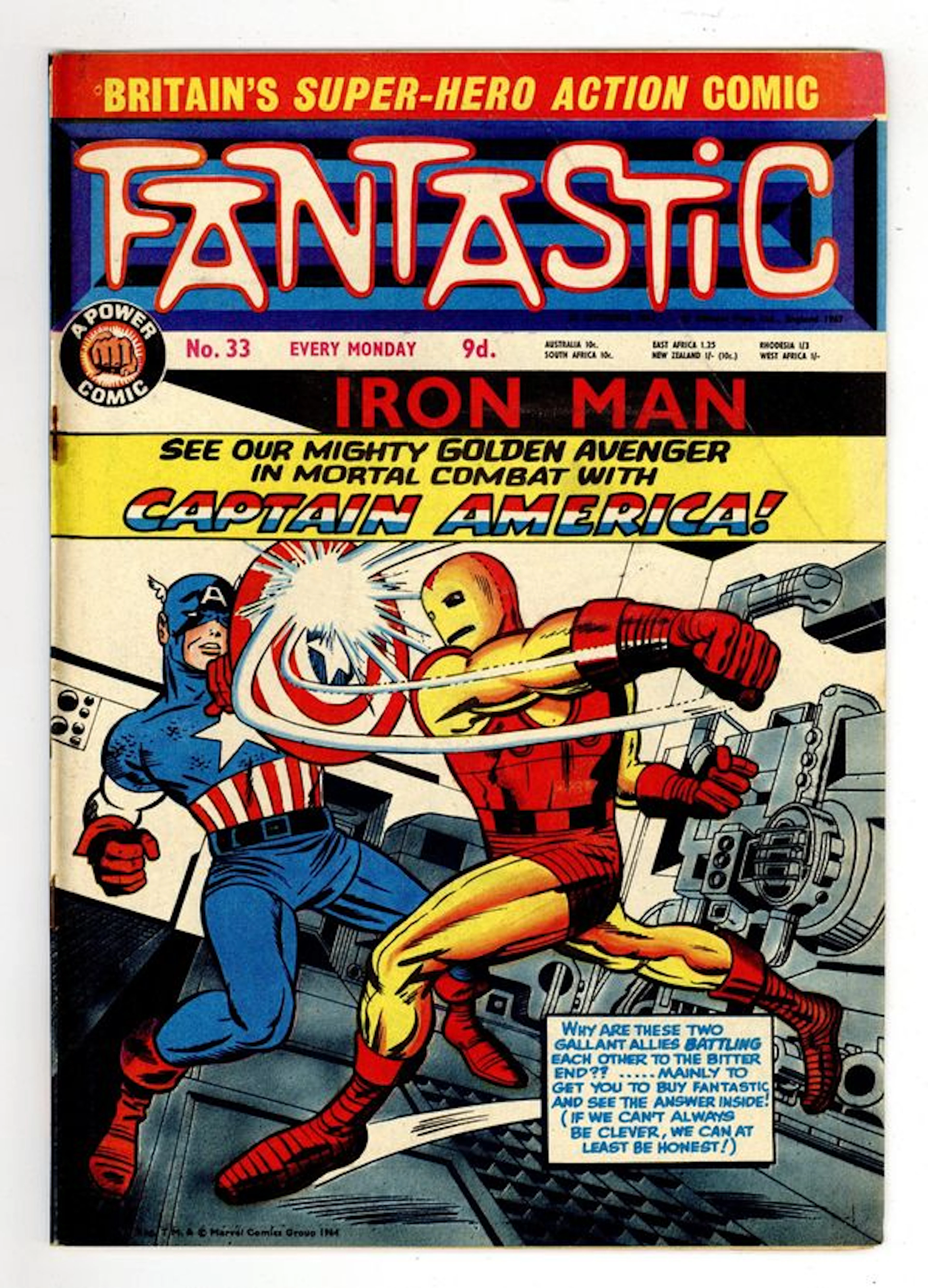 Fantastic (1967 Marvel UK) 33 VG- 3.5