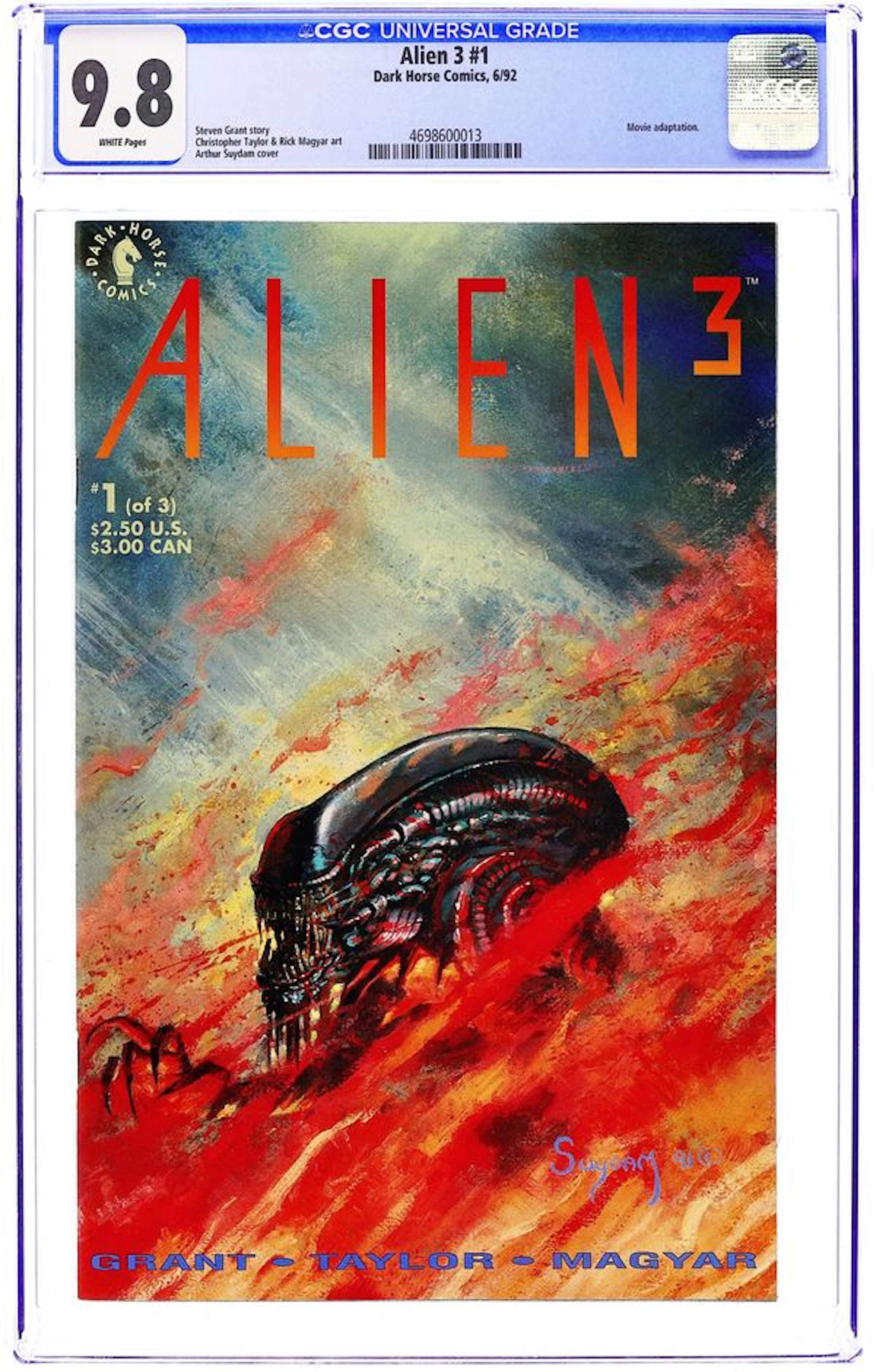 Alien 3 Movie Adaptation (1992) 1 CGC 9.8