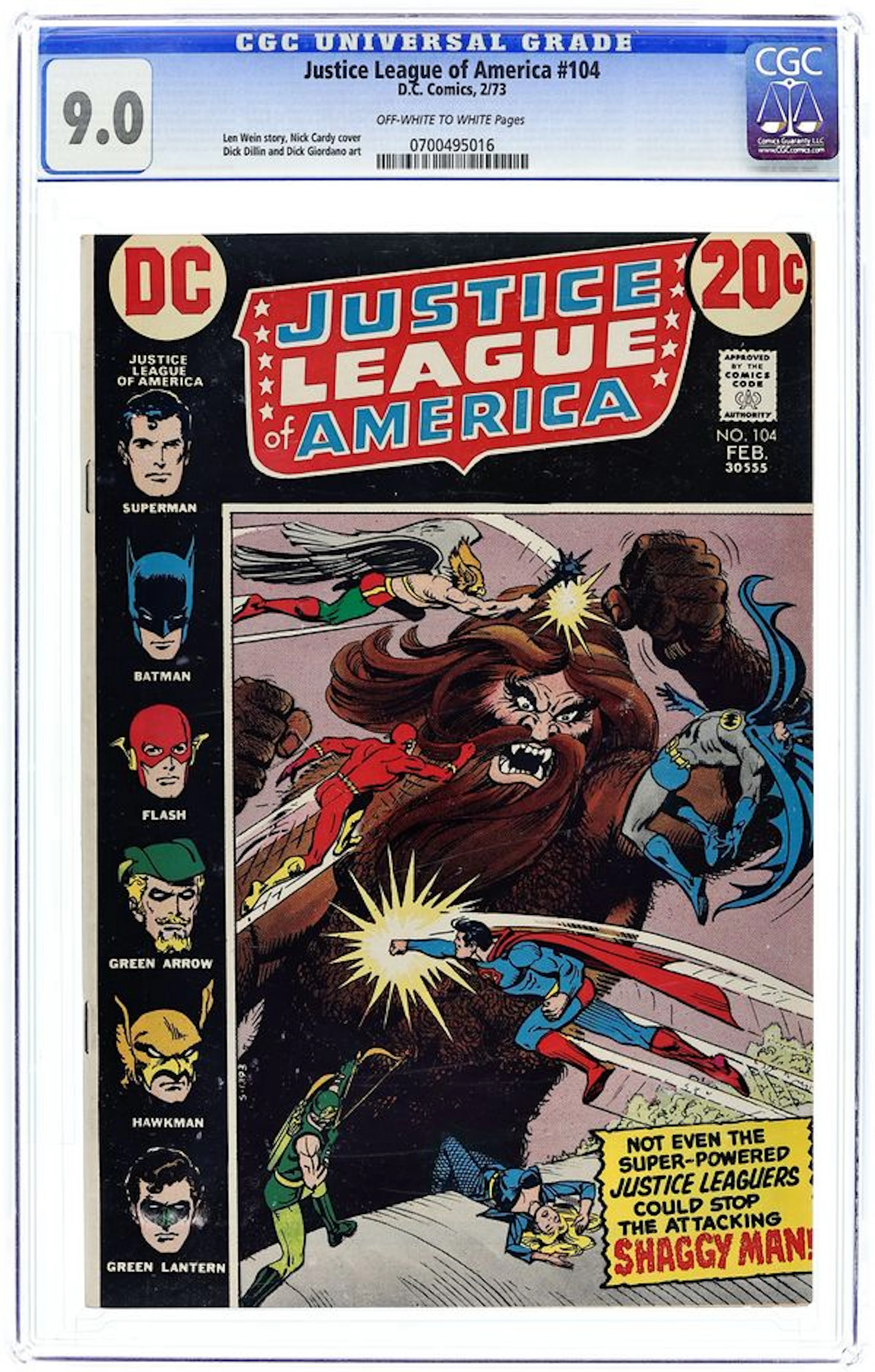 Justice League of America (1960 1st Series) 104 CGC 9.0
