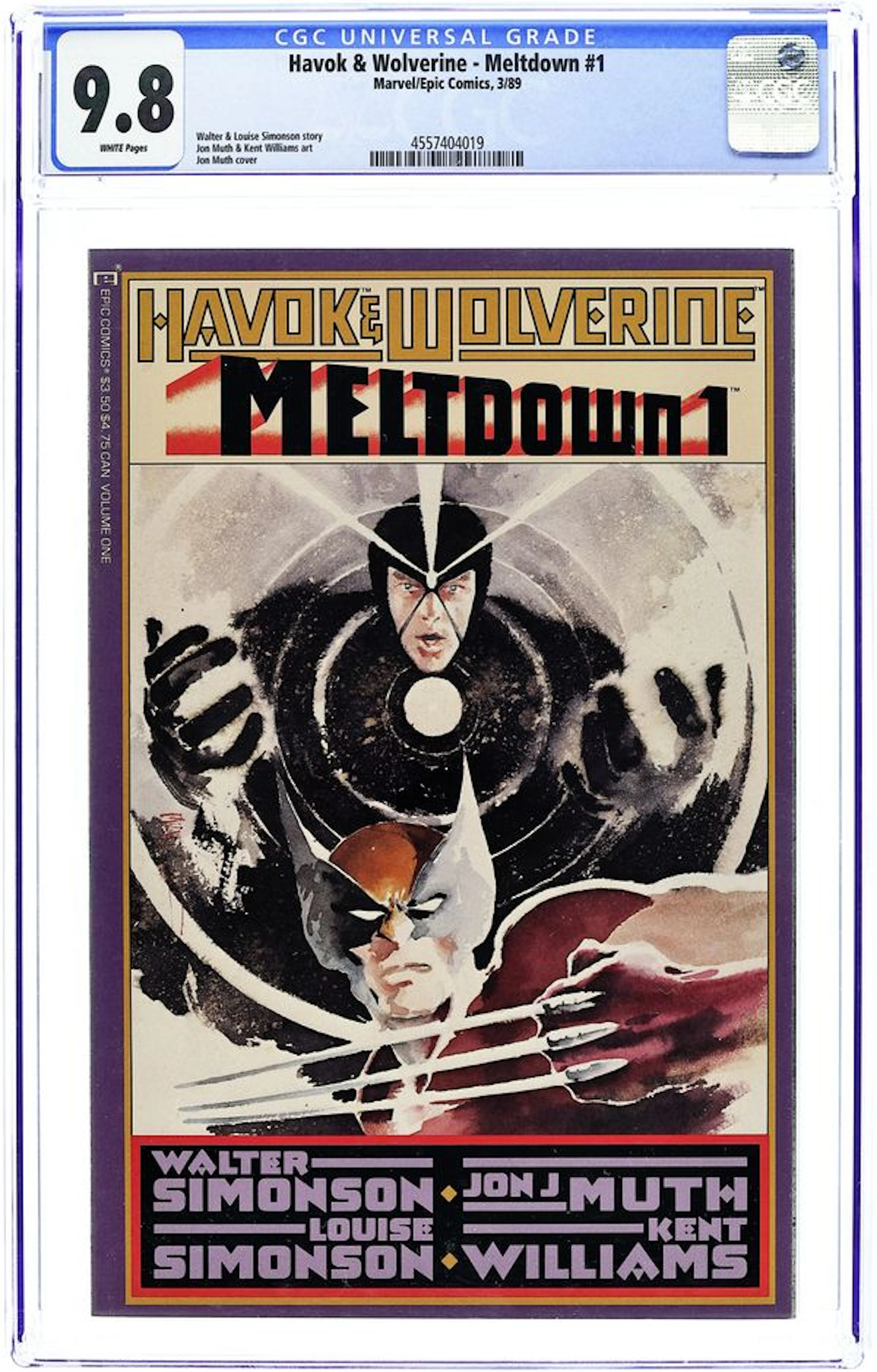 Havok and Wolverine Meltdown (1988) 1 CGC 9.8