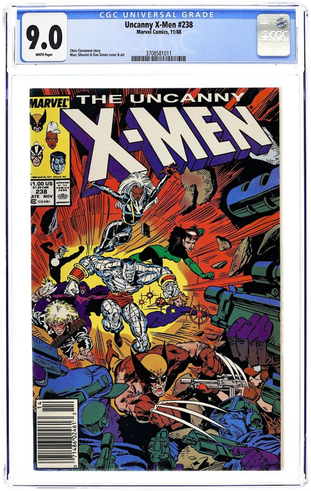 Uncanny X-Men (1963 1st Series) 238N CGC 9.0