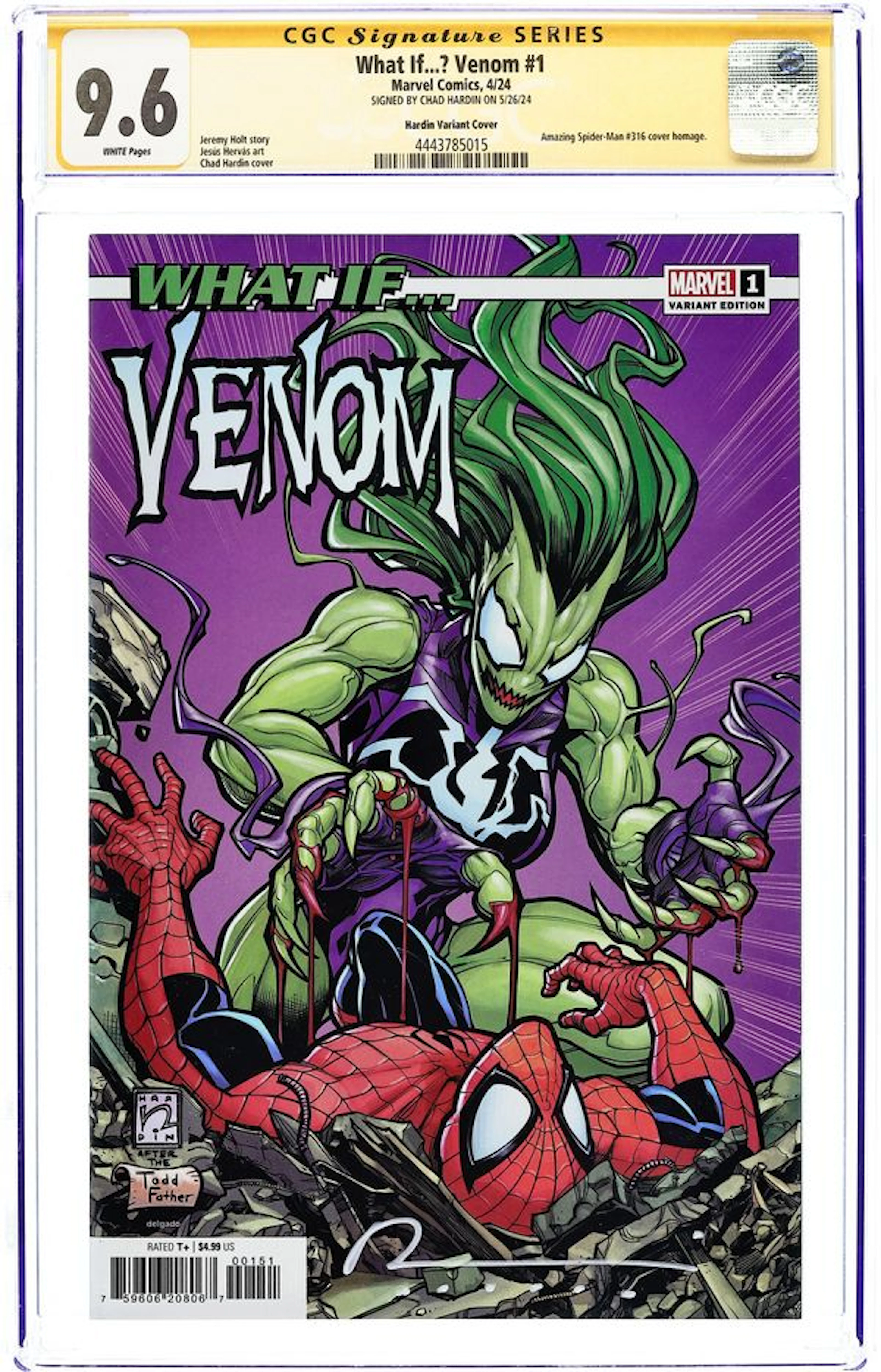What If Venom (2024 Marvel) 1E CGC 9.6 SS Hardin