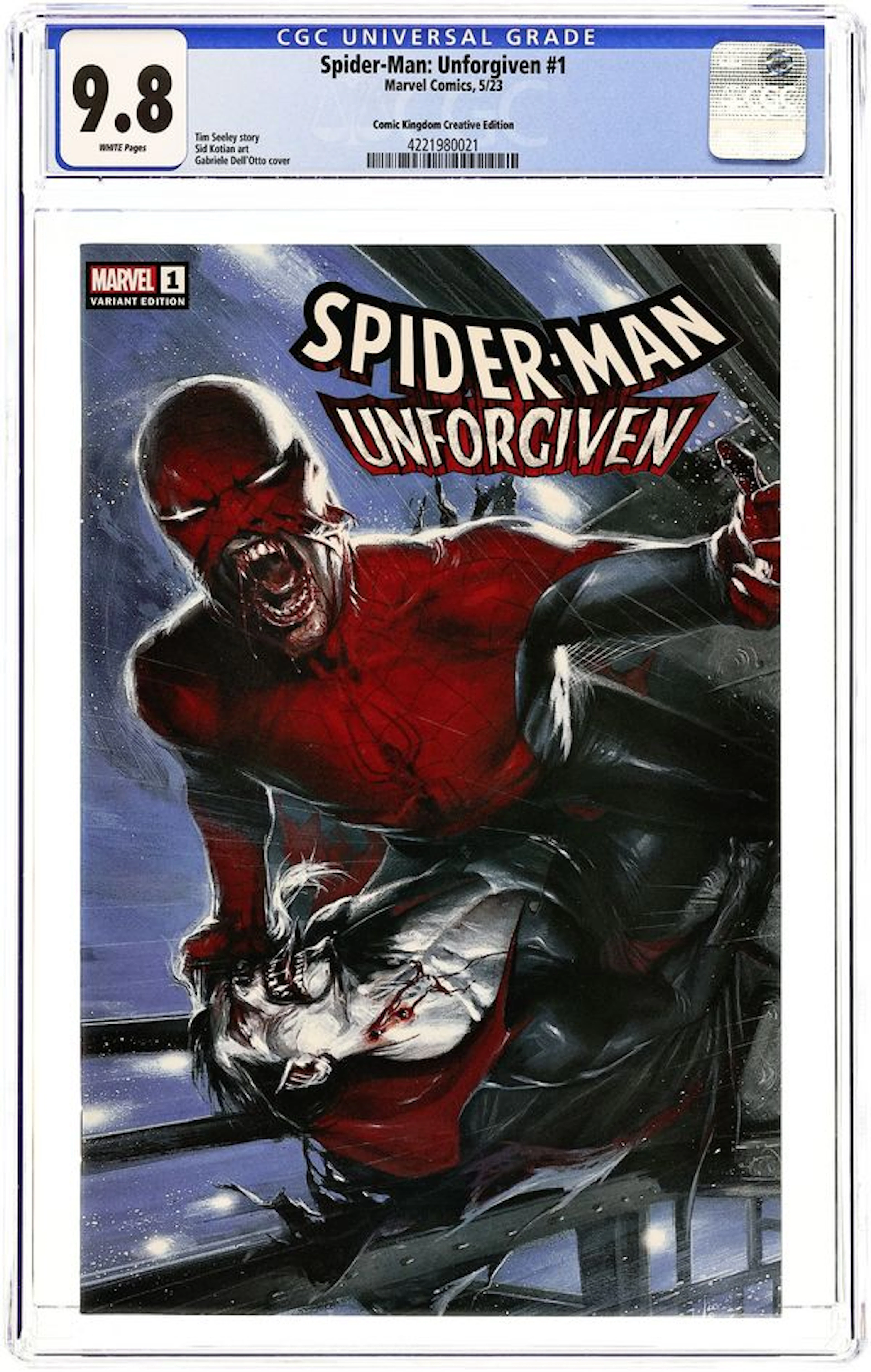Spider-Man Unforgiven (2023 Marvel) 1CKC.A CGC 9.8