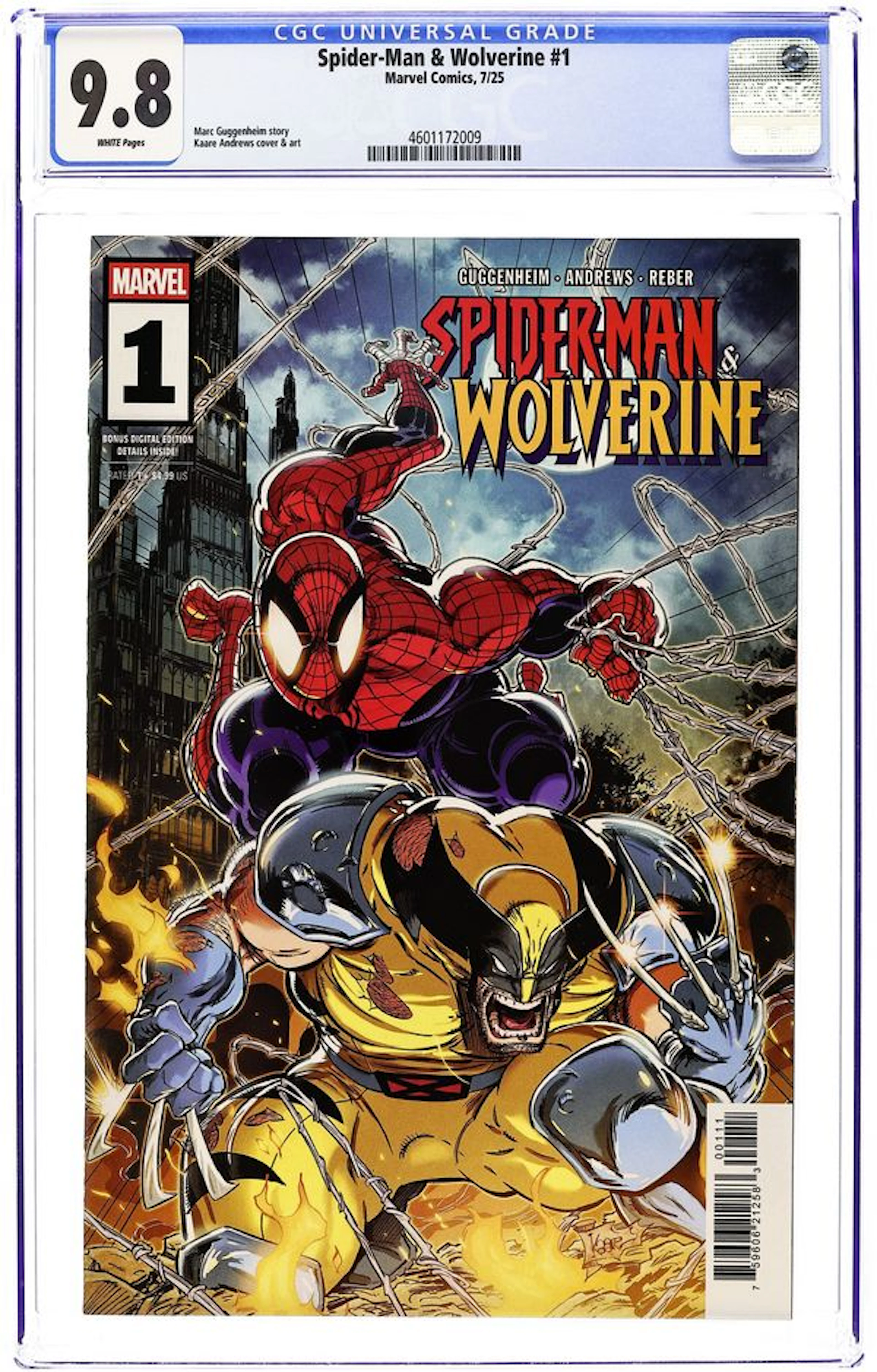 Spider-Man and Wolverine (2025 Marvel) 1A CGC 9.8