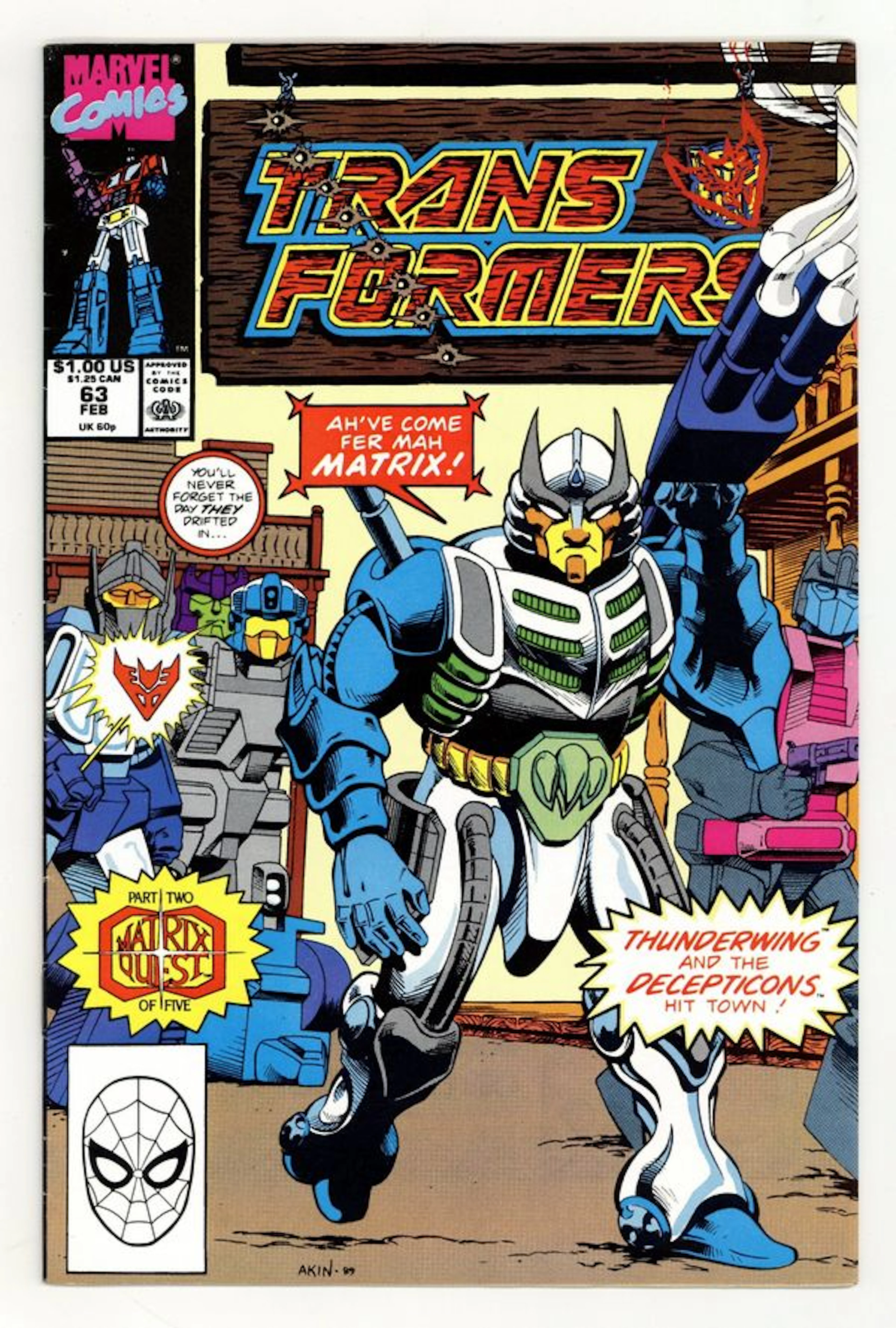 Transformers (1984 Marvel) 63 FN- 5.5