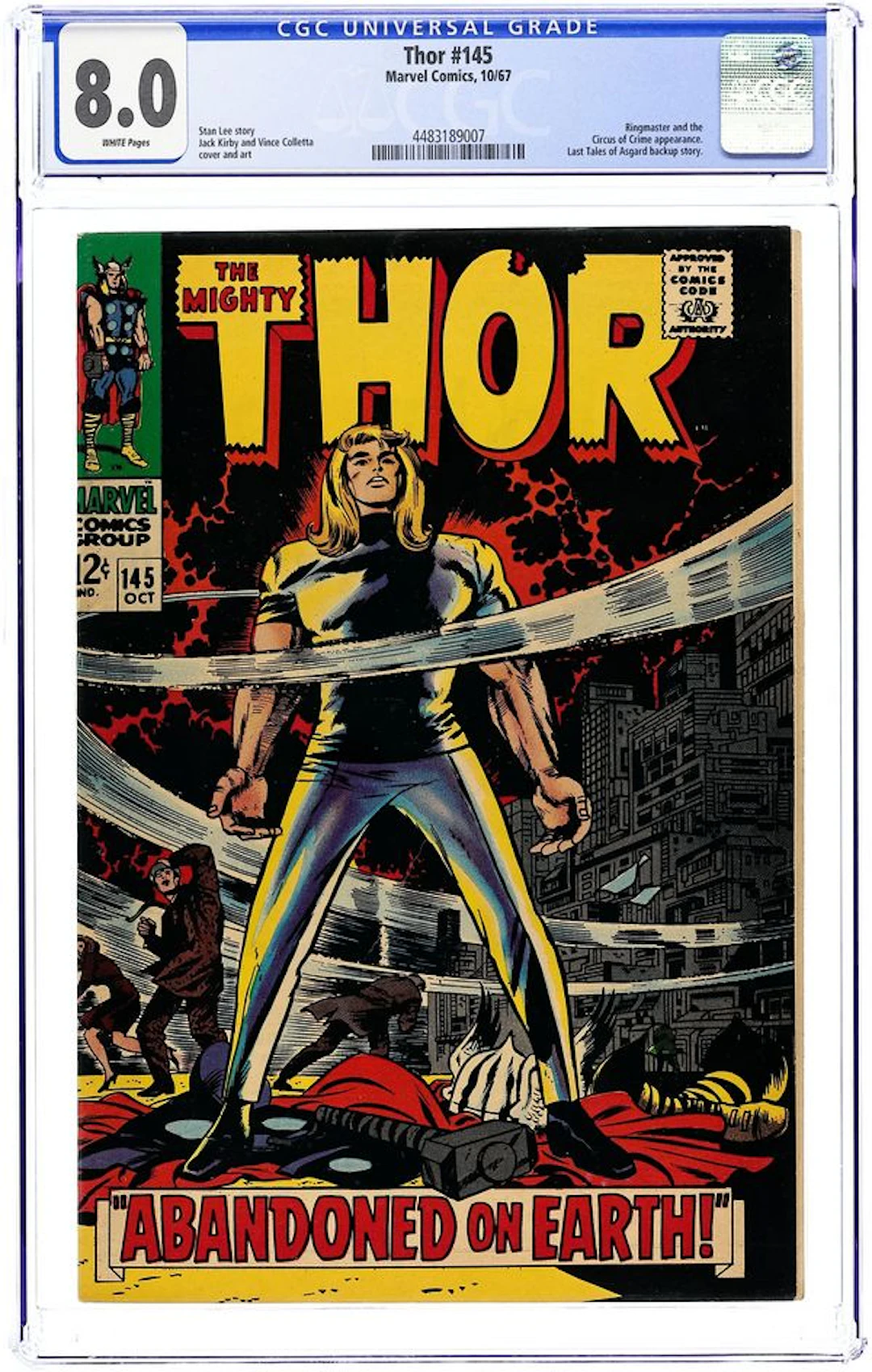 Thor (1962 Marvel 1st Series Journey Into Mystery) 145 CGC 8.0