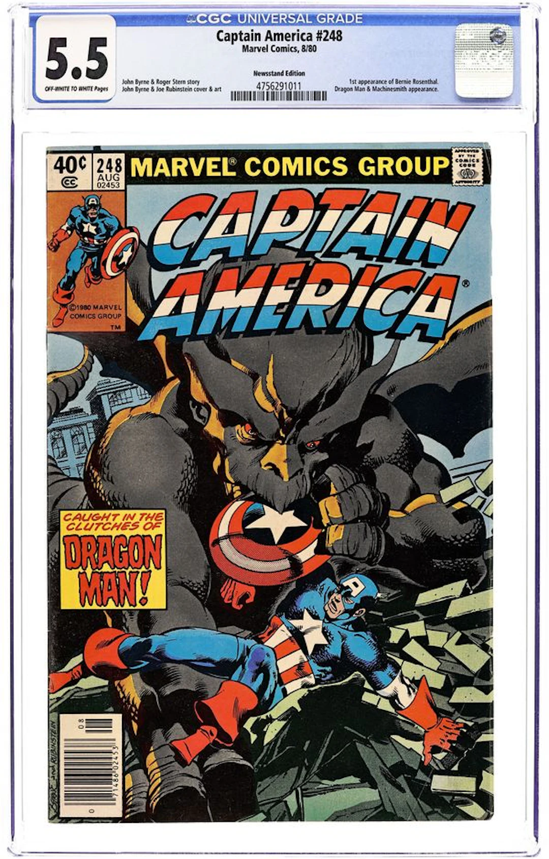 Captain America (1968 1st Series) 248N CGC 5.5