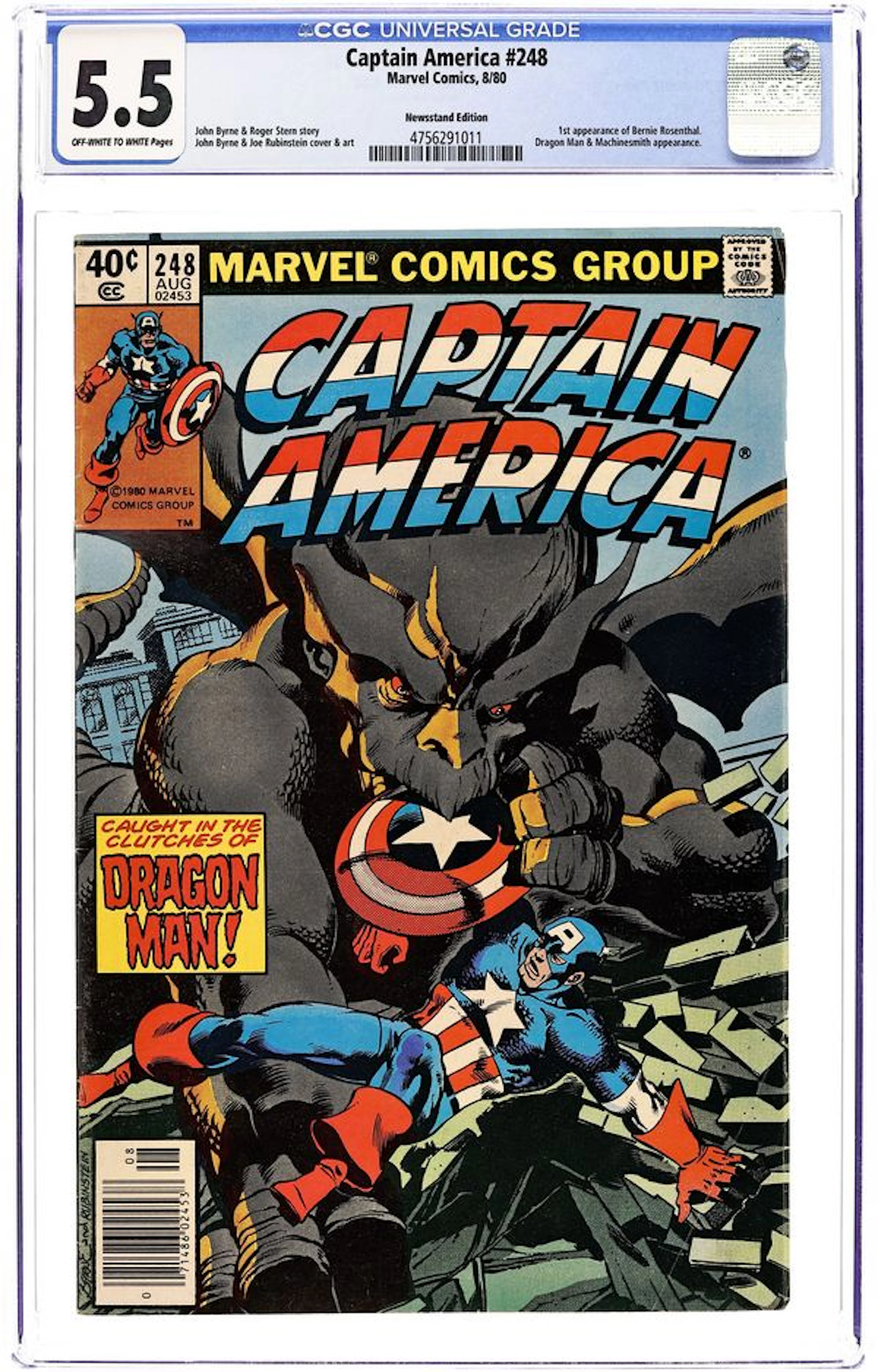 Captain America (1968 1st Series) 248N CGC 5.5