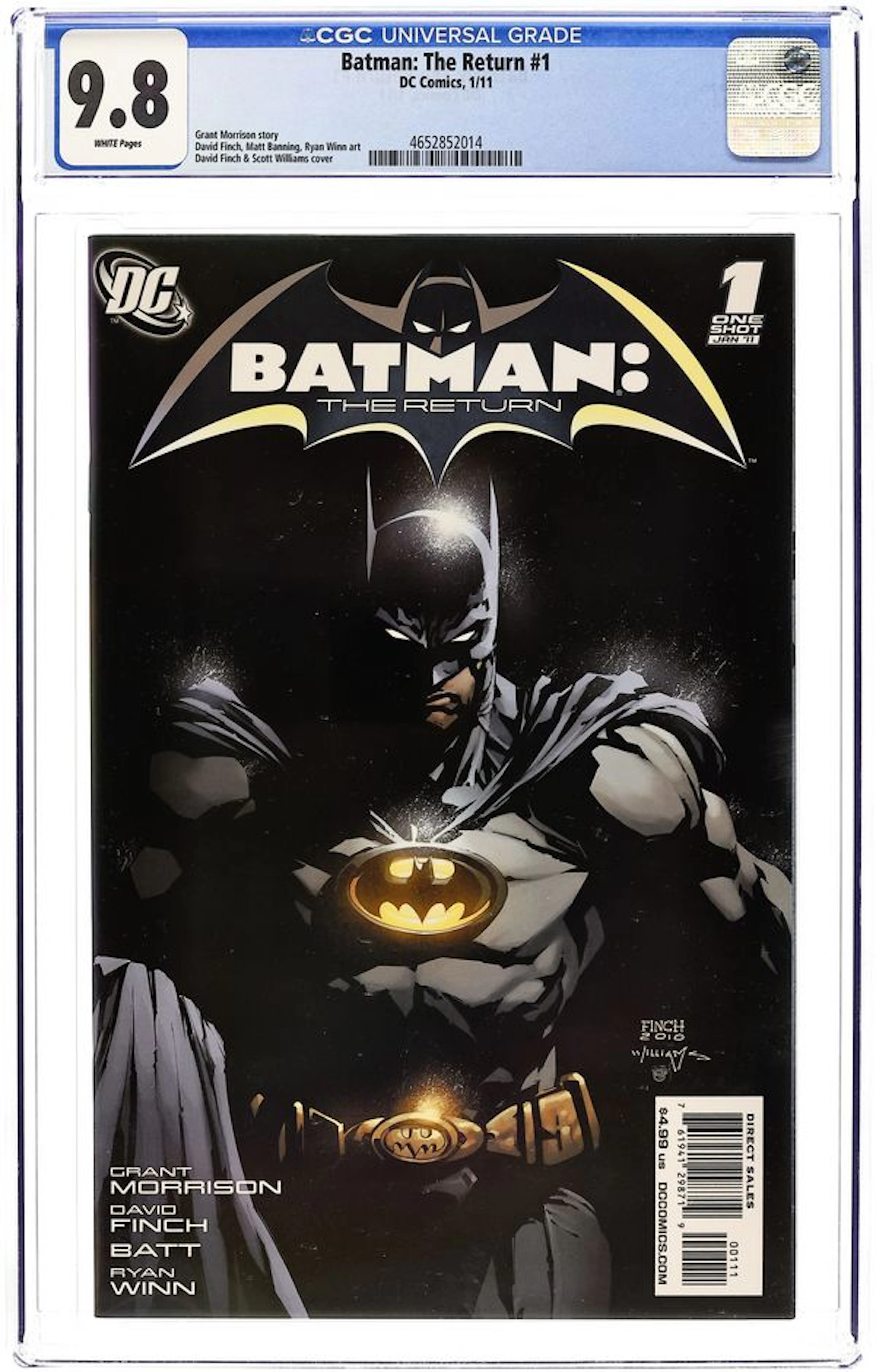 Batman The Return (2010 DC) 1A CGC 9.8
