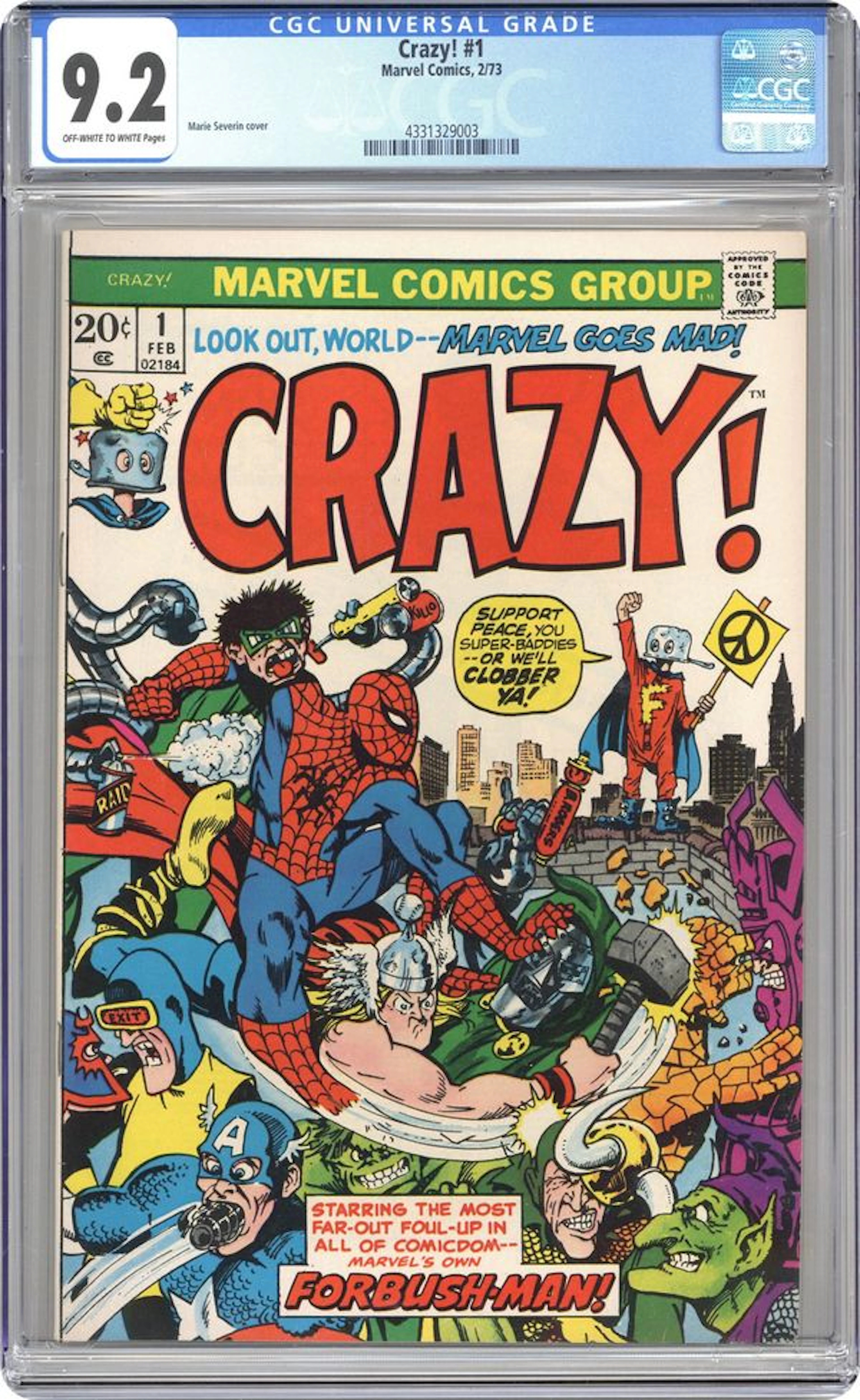 Crazy (1973 Marvel Comics) 1A CGC 9.2