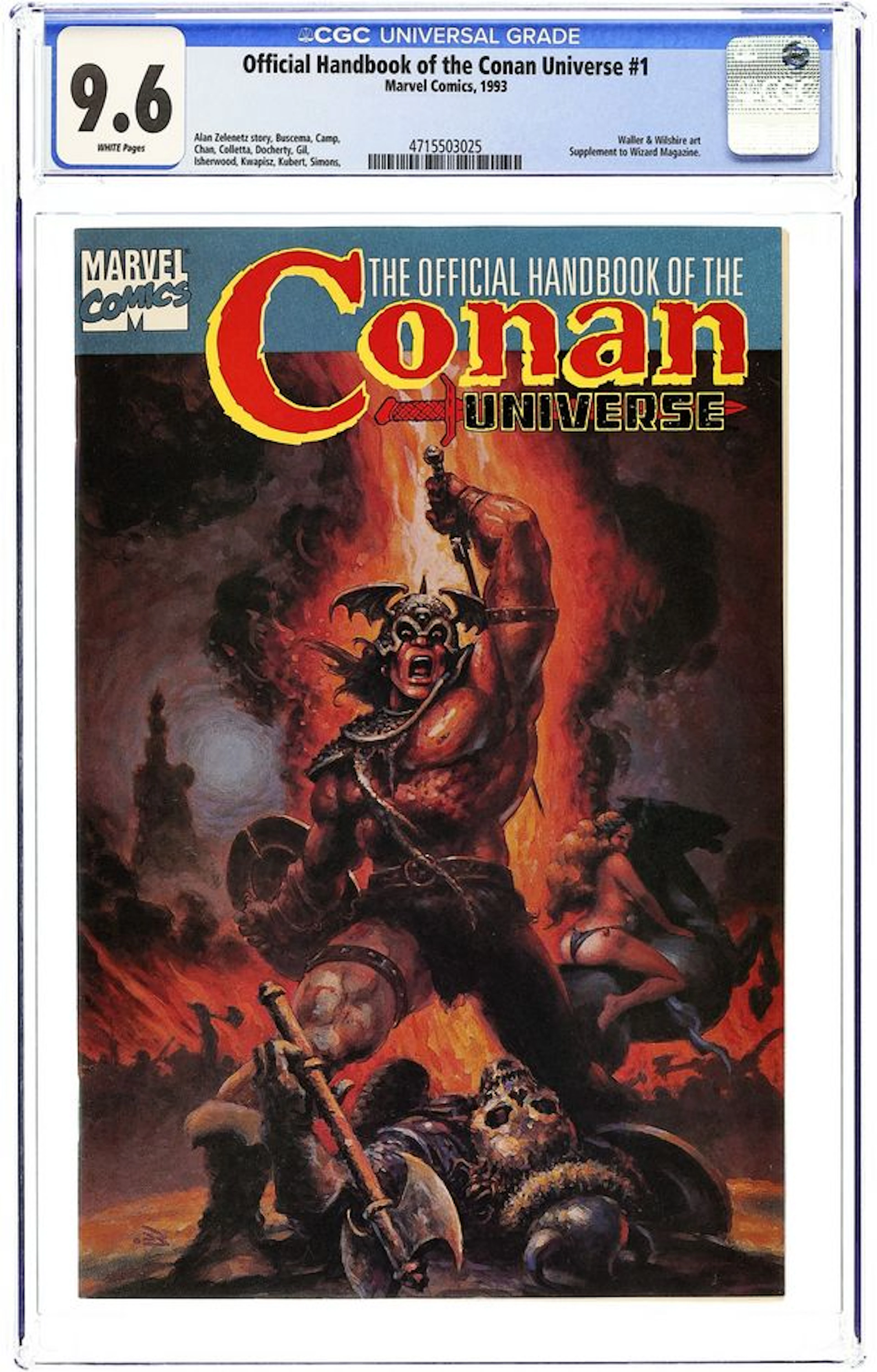 Official Handbook of the Conan Universe (1986 Marvel) 1B CGC 9.6