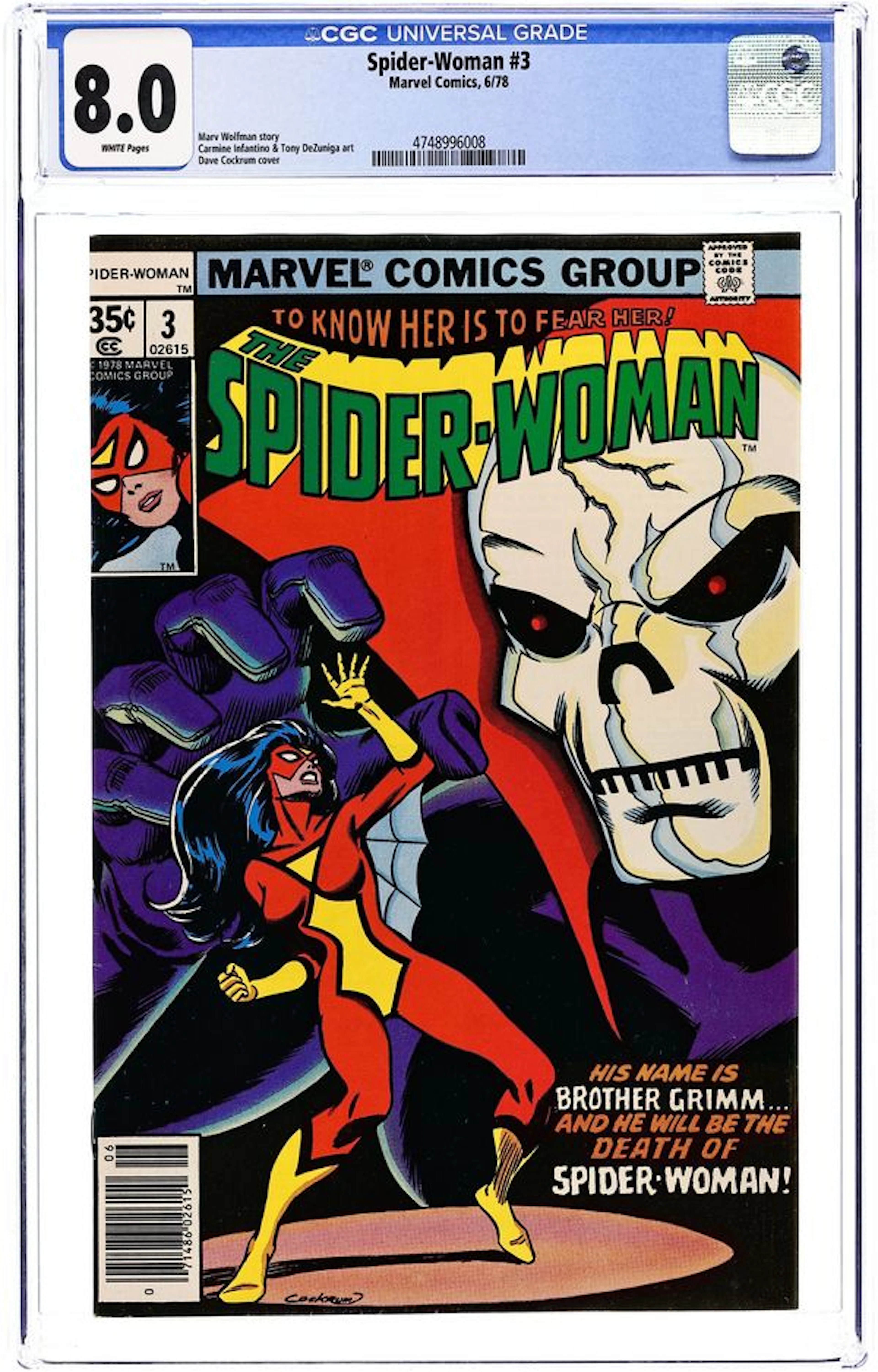 Spider-Woman (1978 Marvel 1st Series) 3 CGC 8.0