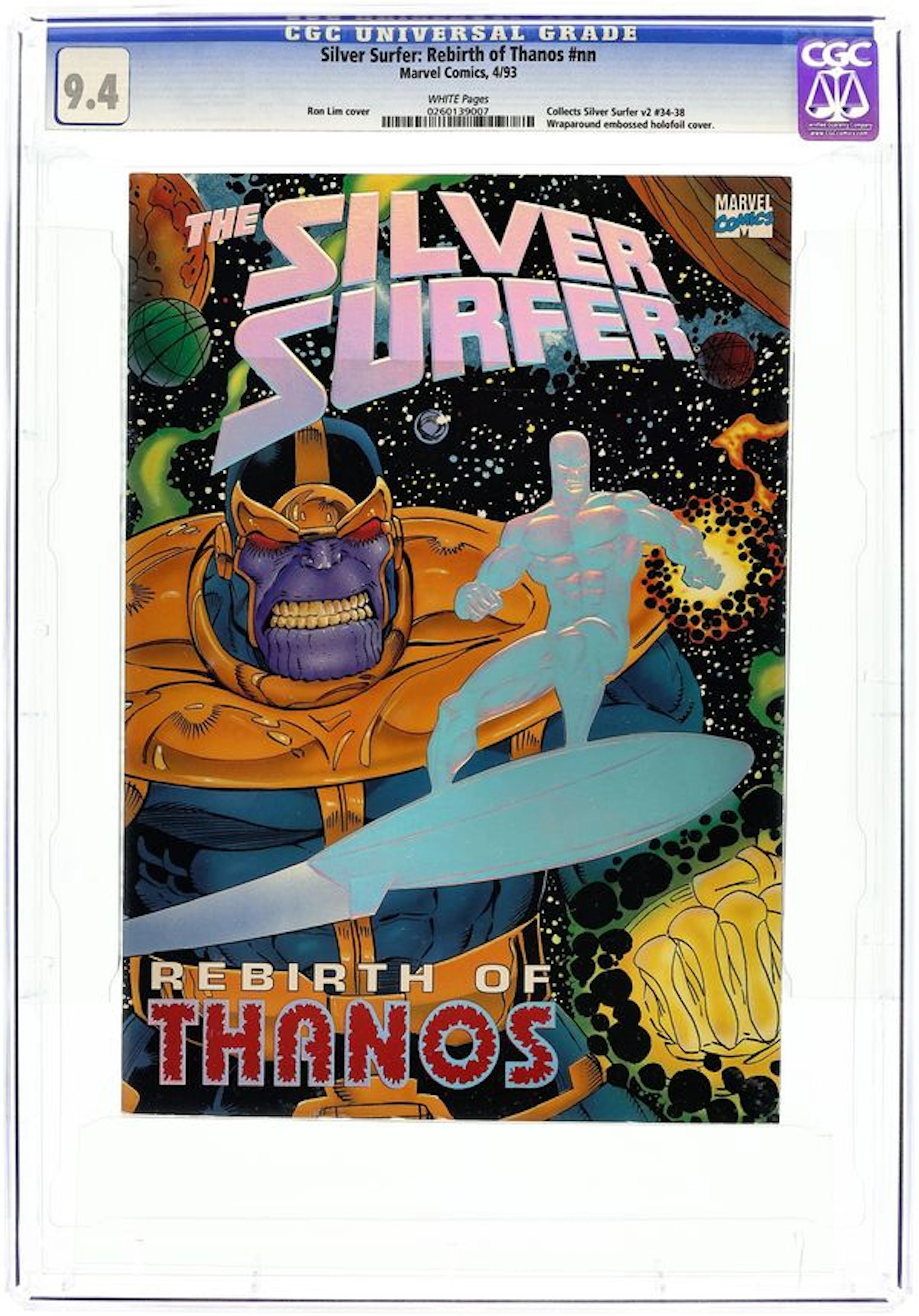 Silver Surfer Rebirth of Thanos TPB (1993 Marvel) 1st Edition 1-1ST CGC 9.4