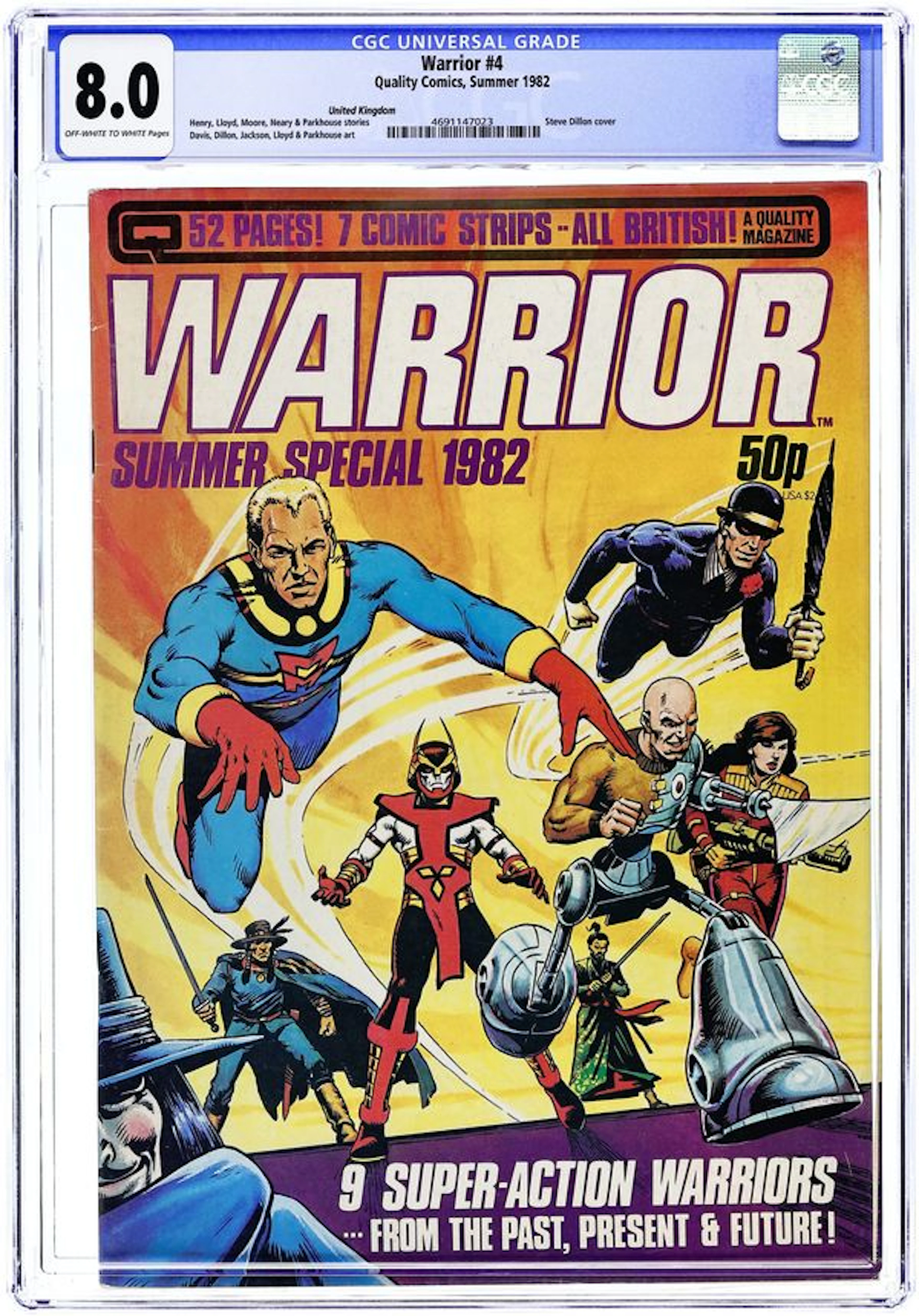 Warrior (UK 1982 Quality) 4 CGC 8.0