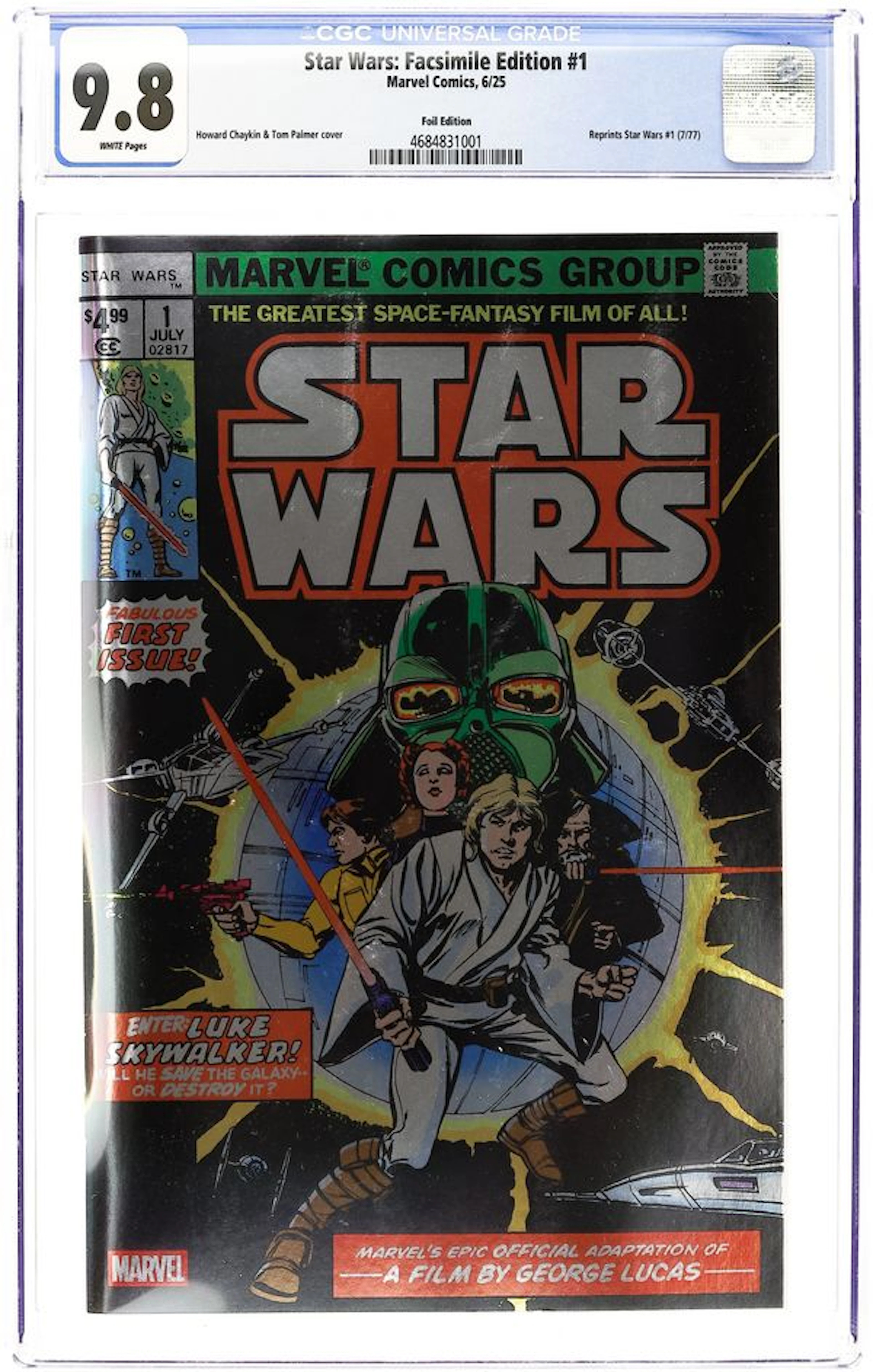Star Wars (1977 Marvel) Facsimile Edition 1C CGC 9.8