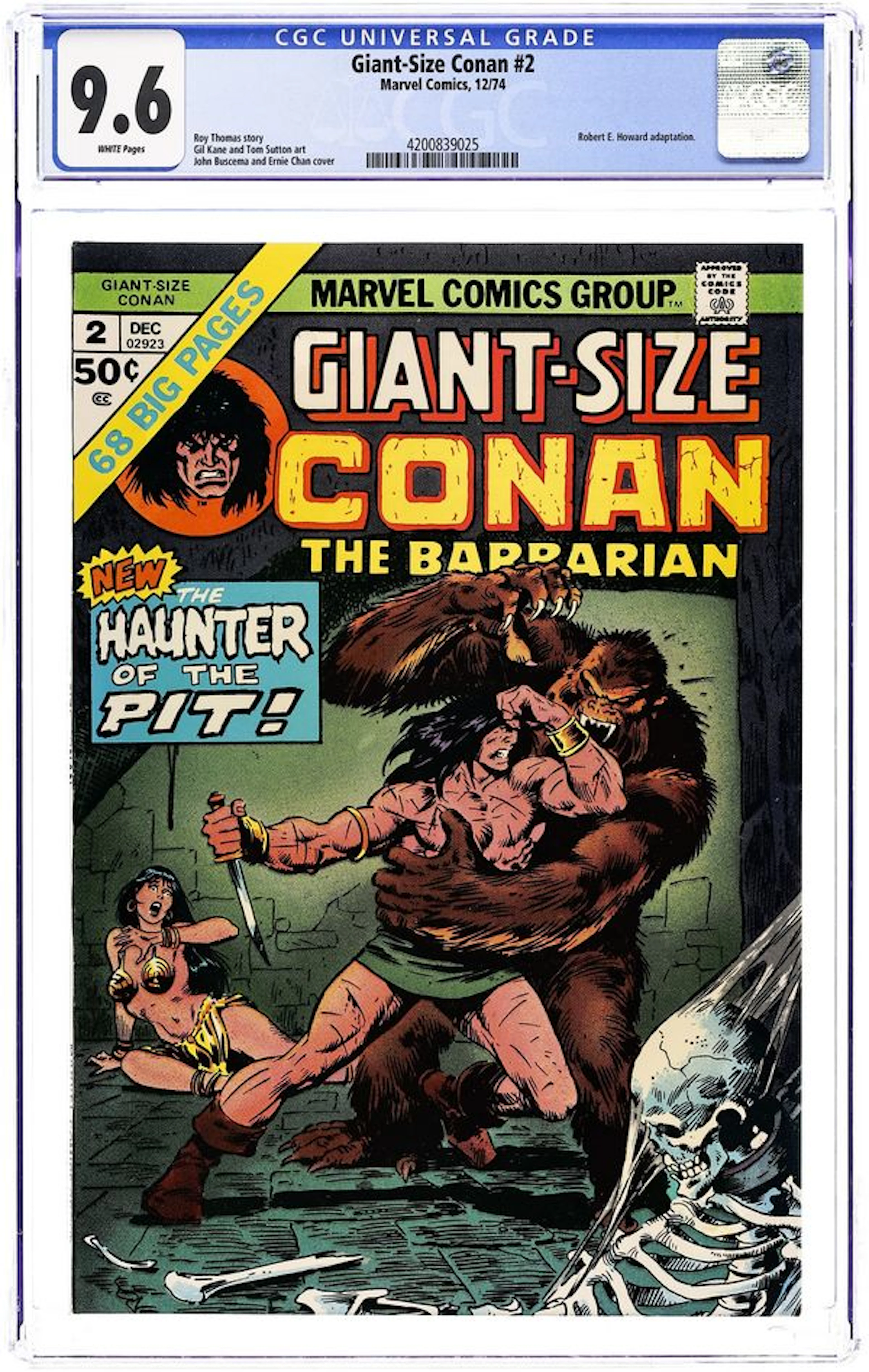 Giant Size Conan (1974) 2 CGC 9.6