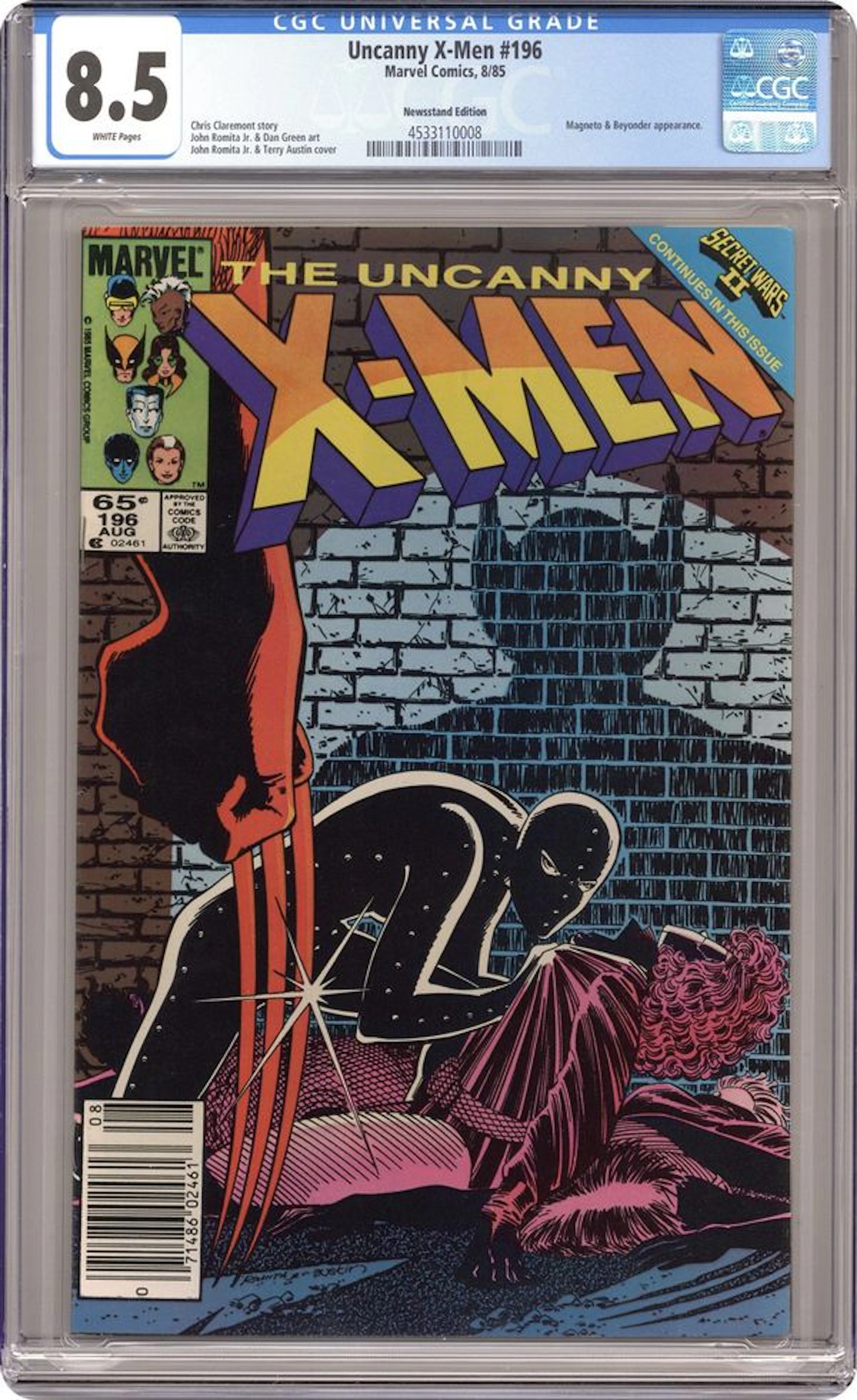 Uncanny X-Men (1963 1st Series) 196N CGC 8.5