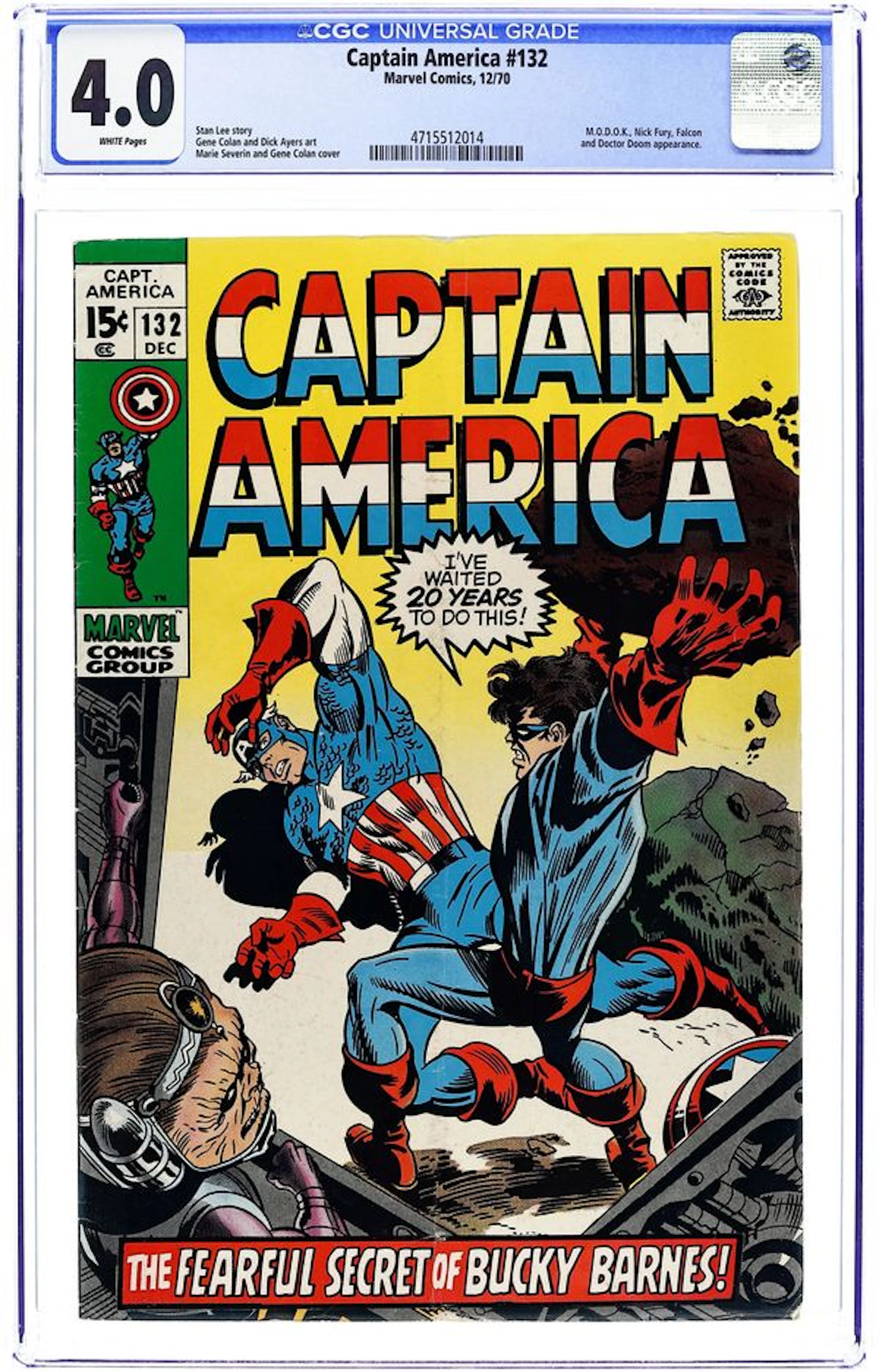 Captain America (1968 1st Series) 132 CGC 4.0