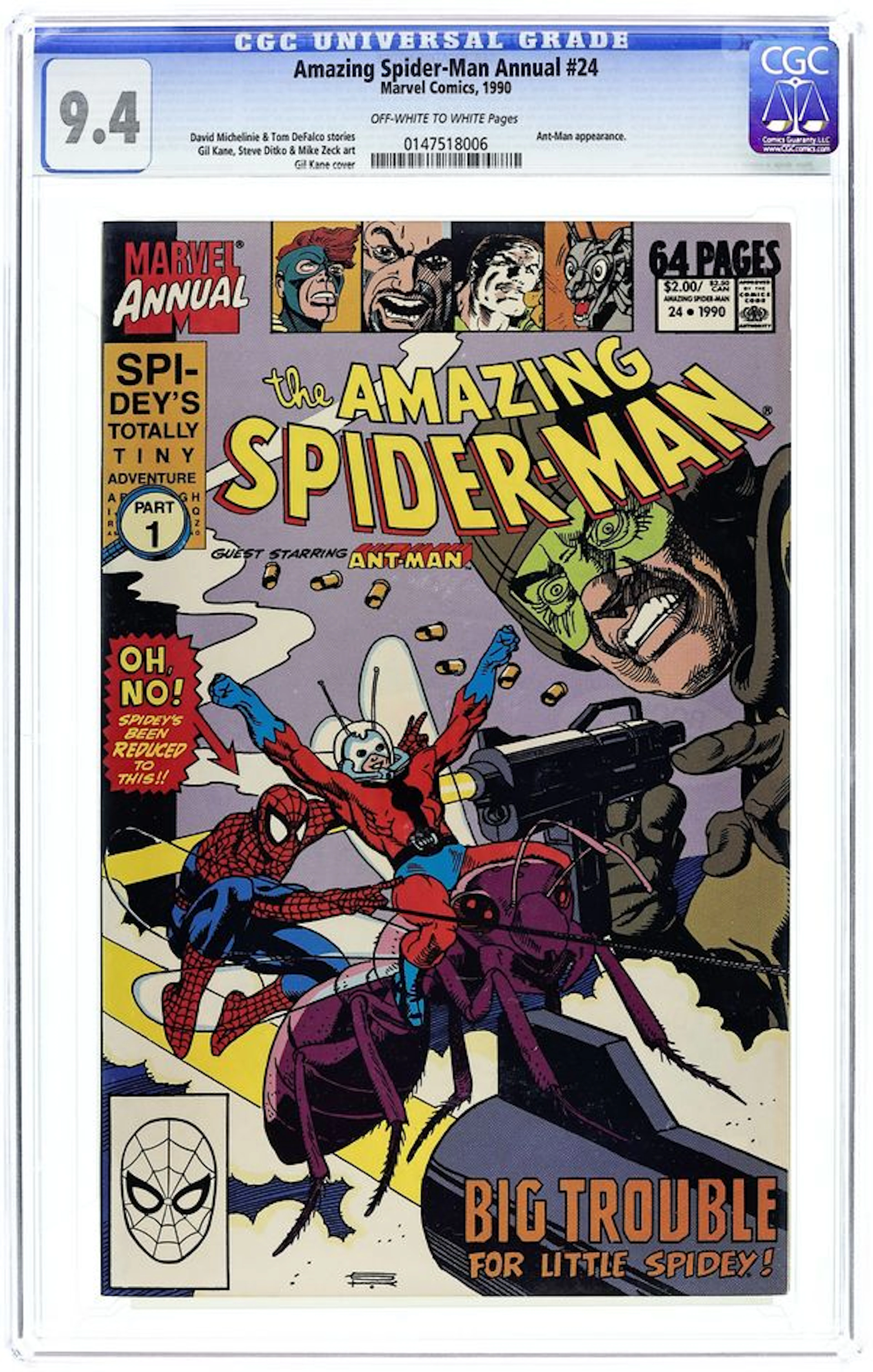 Amazing Spider-Man (1963 1st Series) Annual 24 CGC 9.4