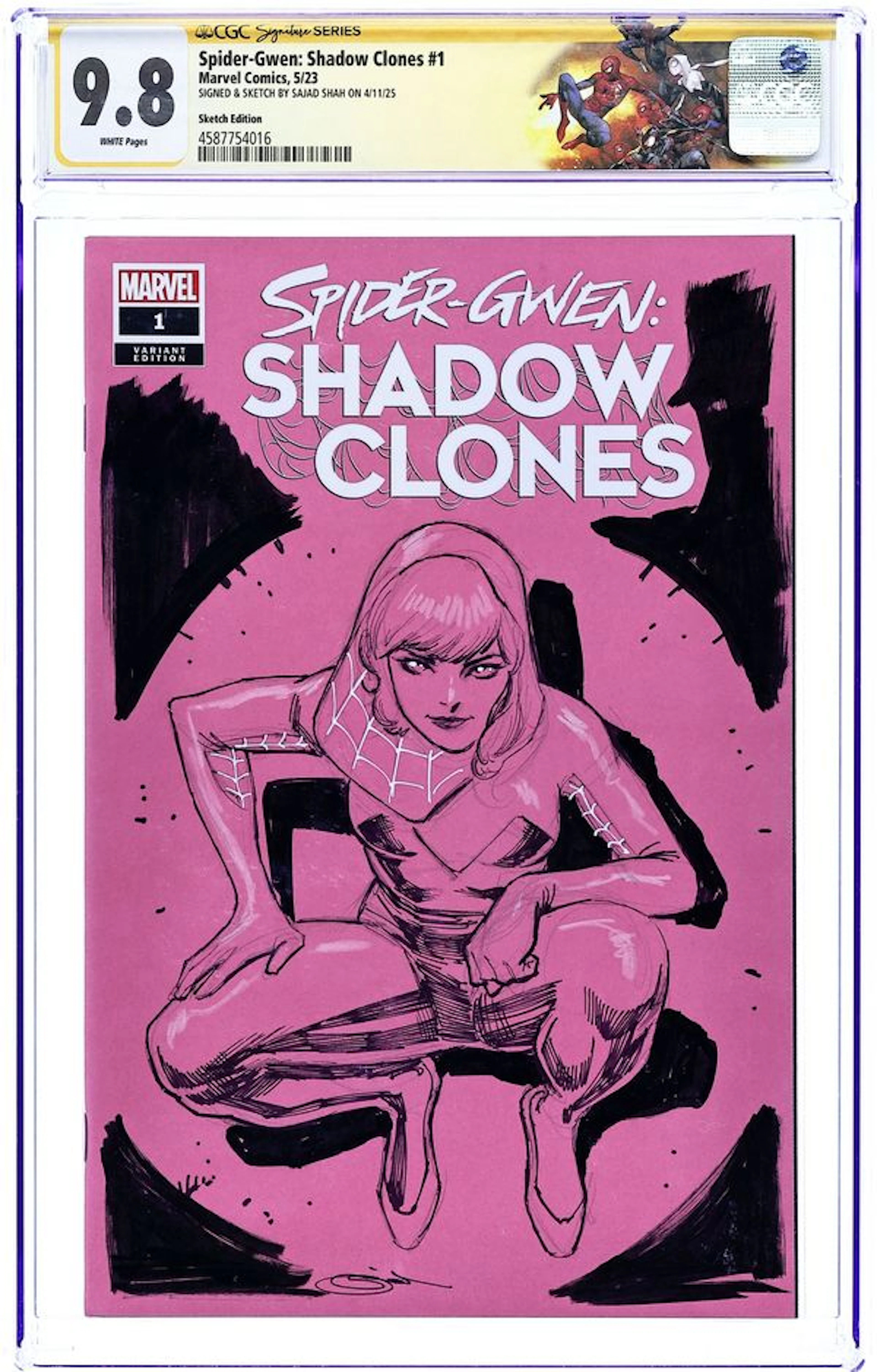 Spider-Gwen Shadow Clones (2023 Marvel) 1G CGC 9.8 SS Shah