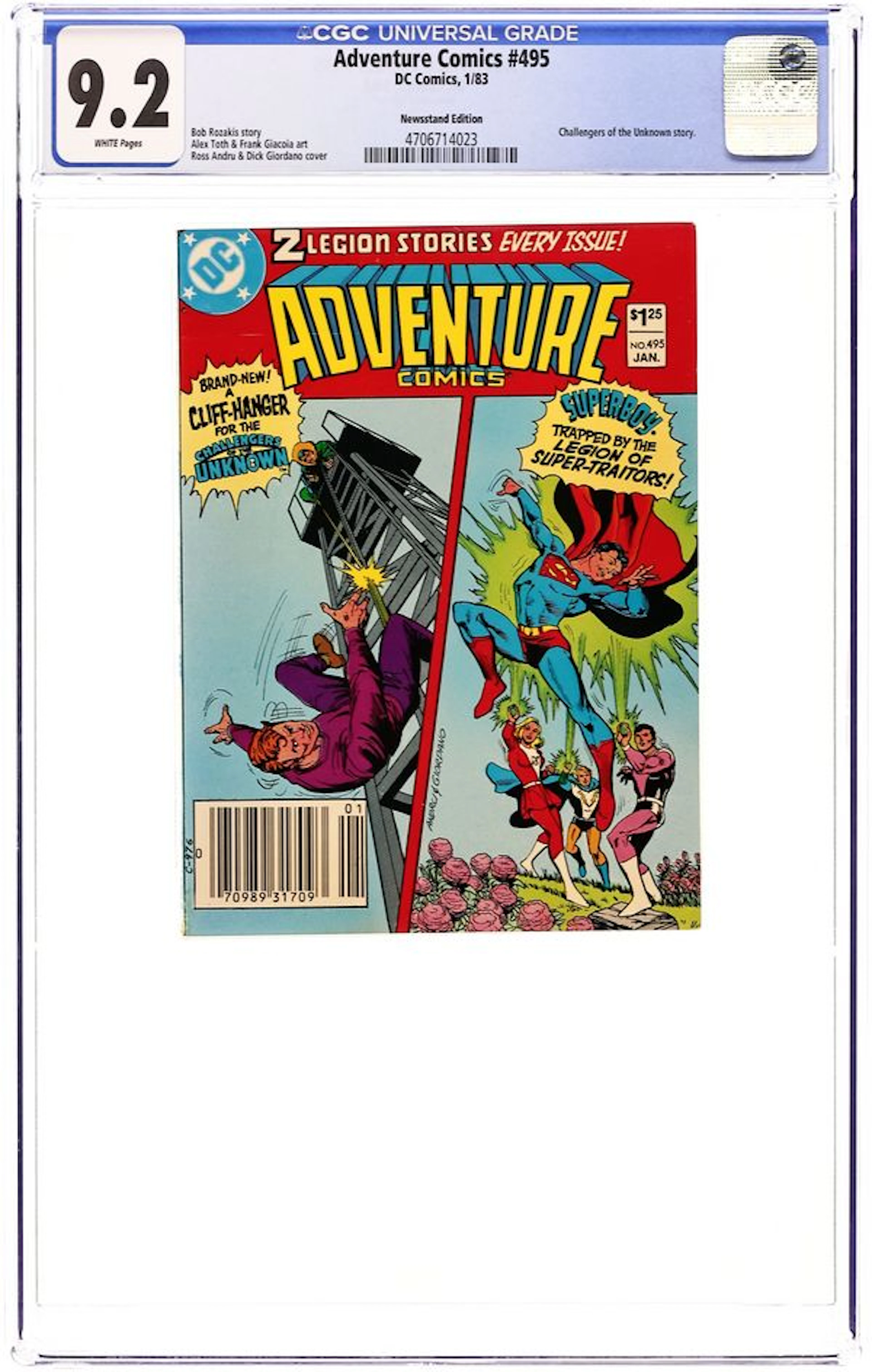 Adventure Comics (1938 1st Series) 495N CGC 9.2