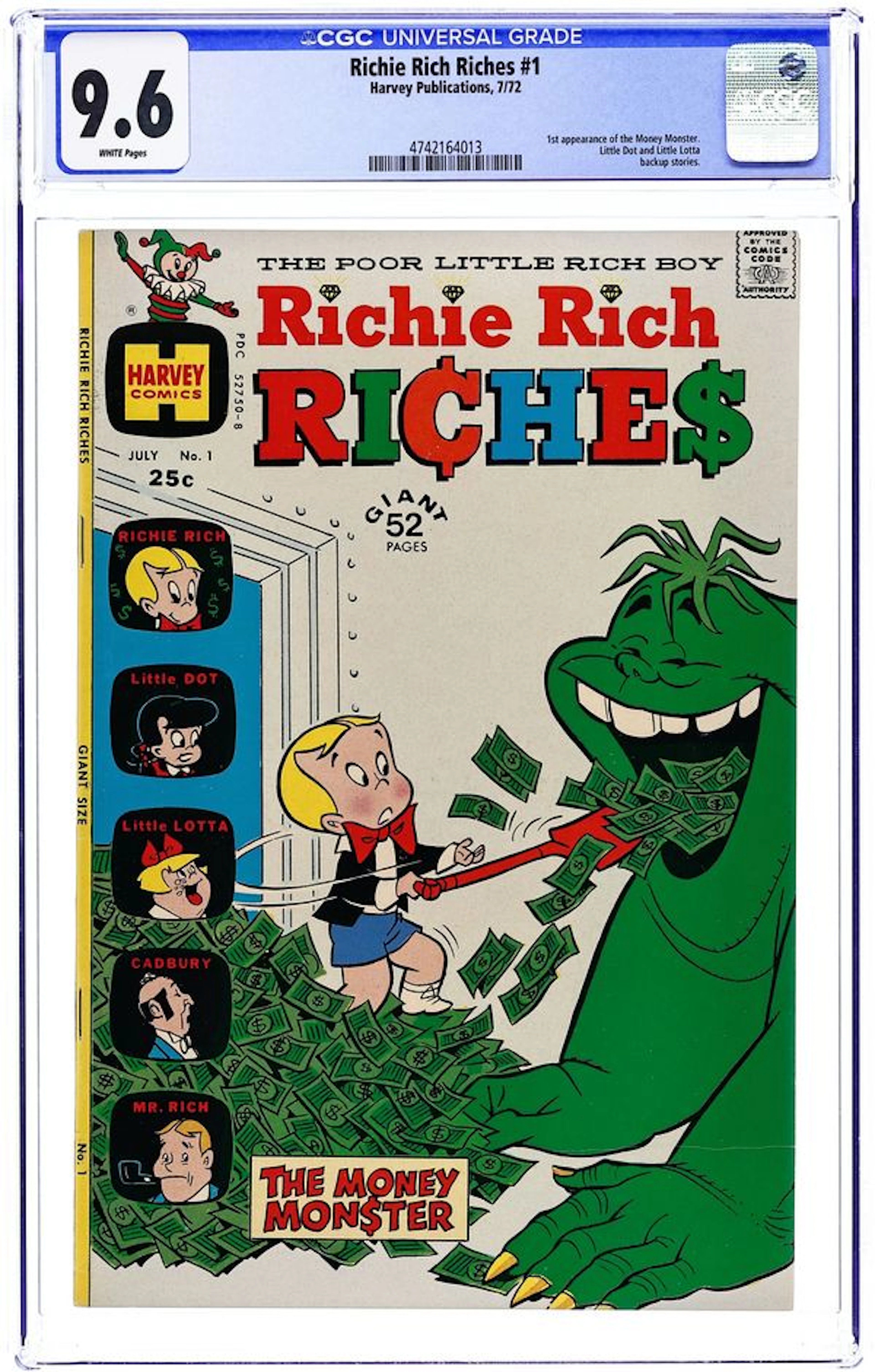 Richie Rich Riches (1972 Harvey) 1 CGC 9.6