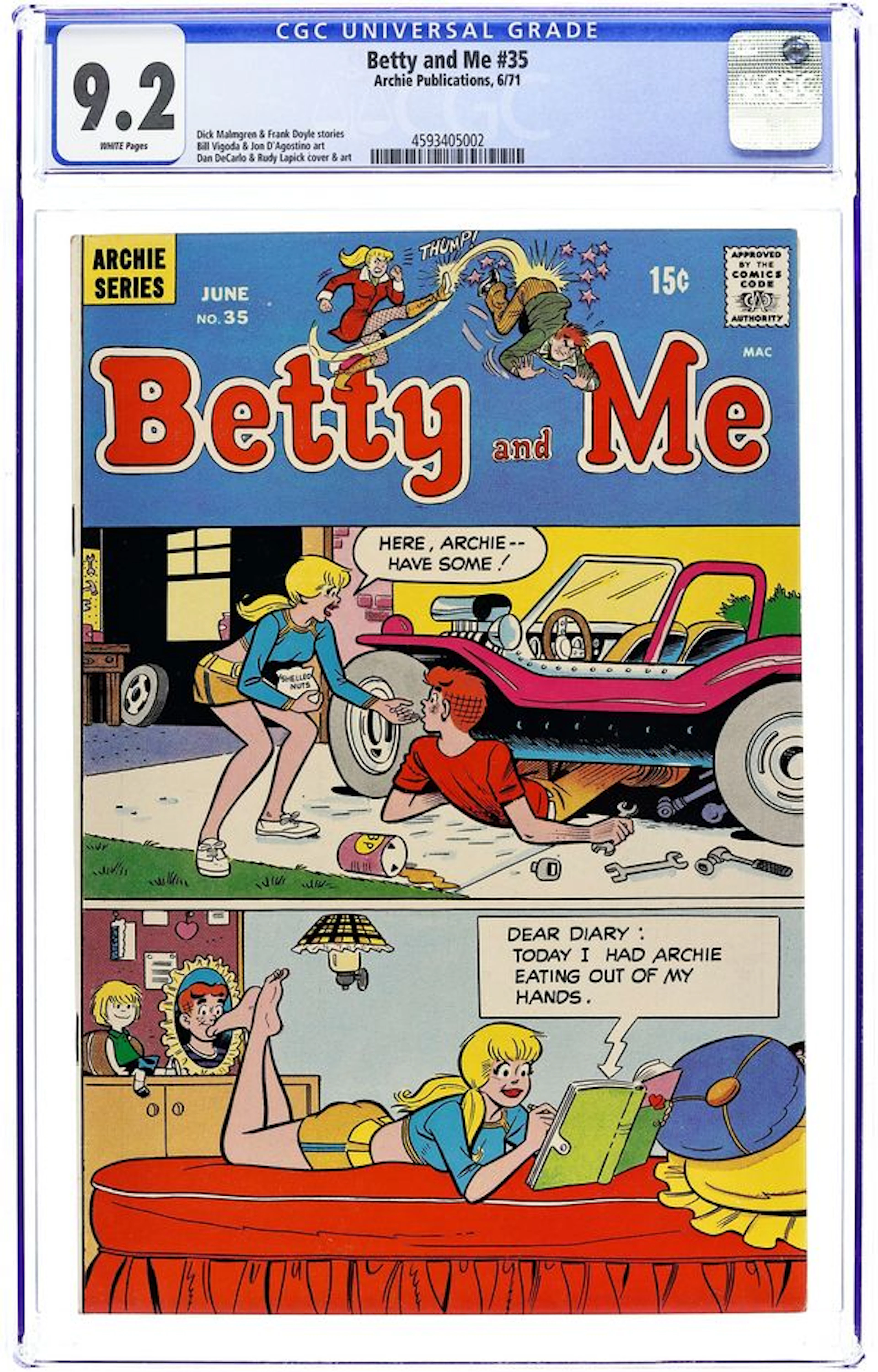 Betty and Me (1966 Archie) 35 CGC 9.2