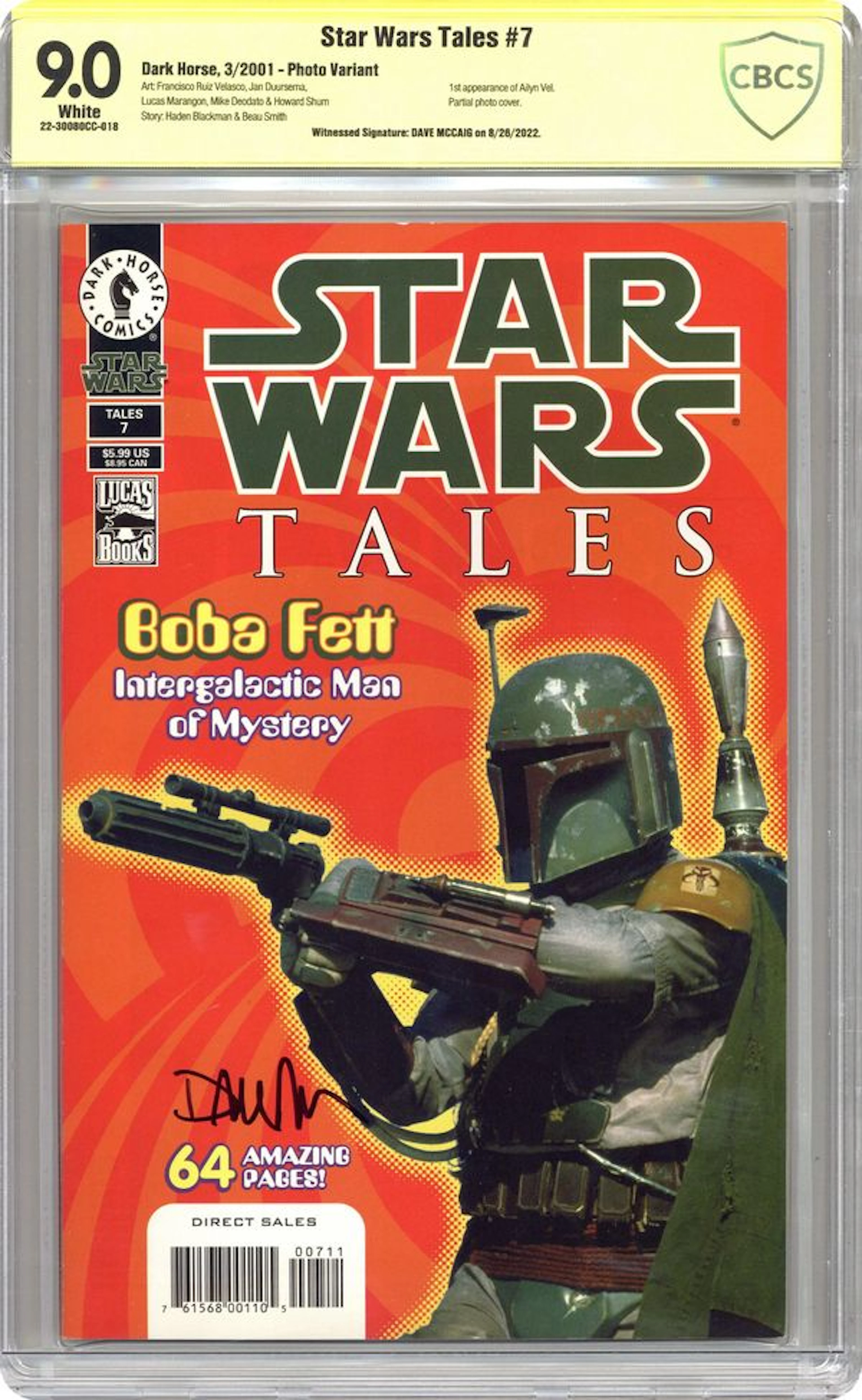 Star Wars Tales (1999) 7B CBCS 9.0 Witnessed Sig McCaig