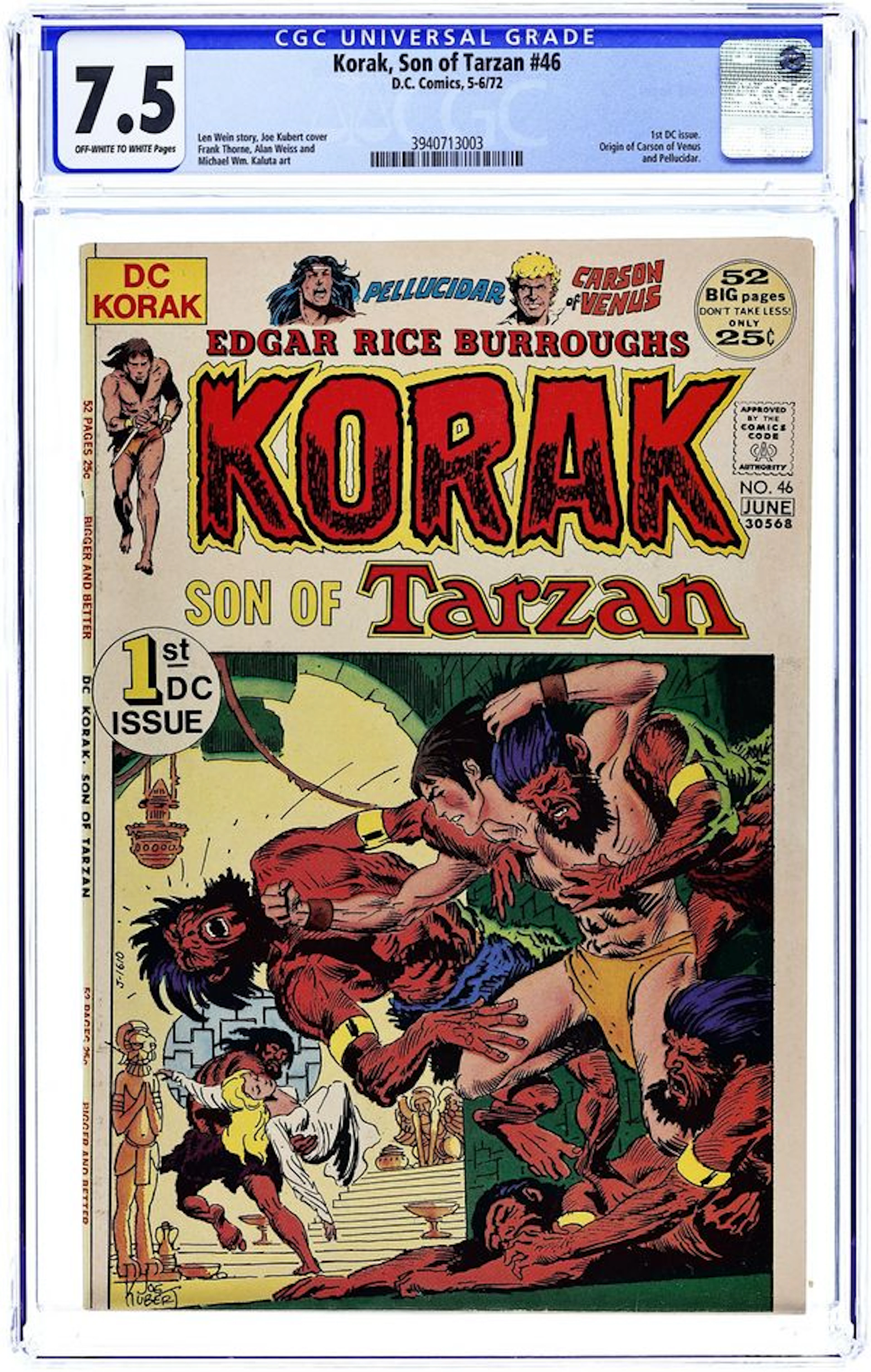 Korak Son of Tarzan (1964 Gold Key/DC) 46 CGC 7.5