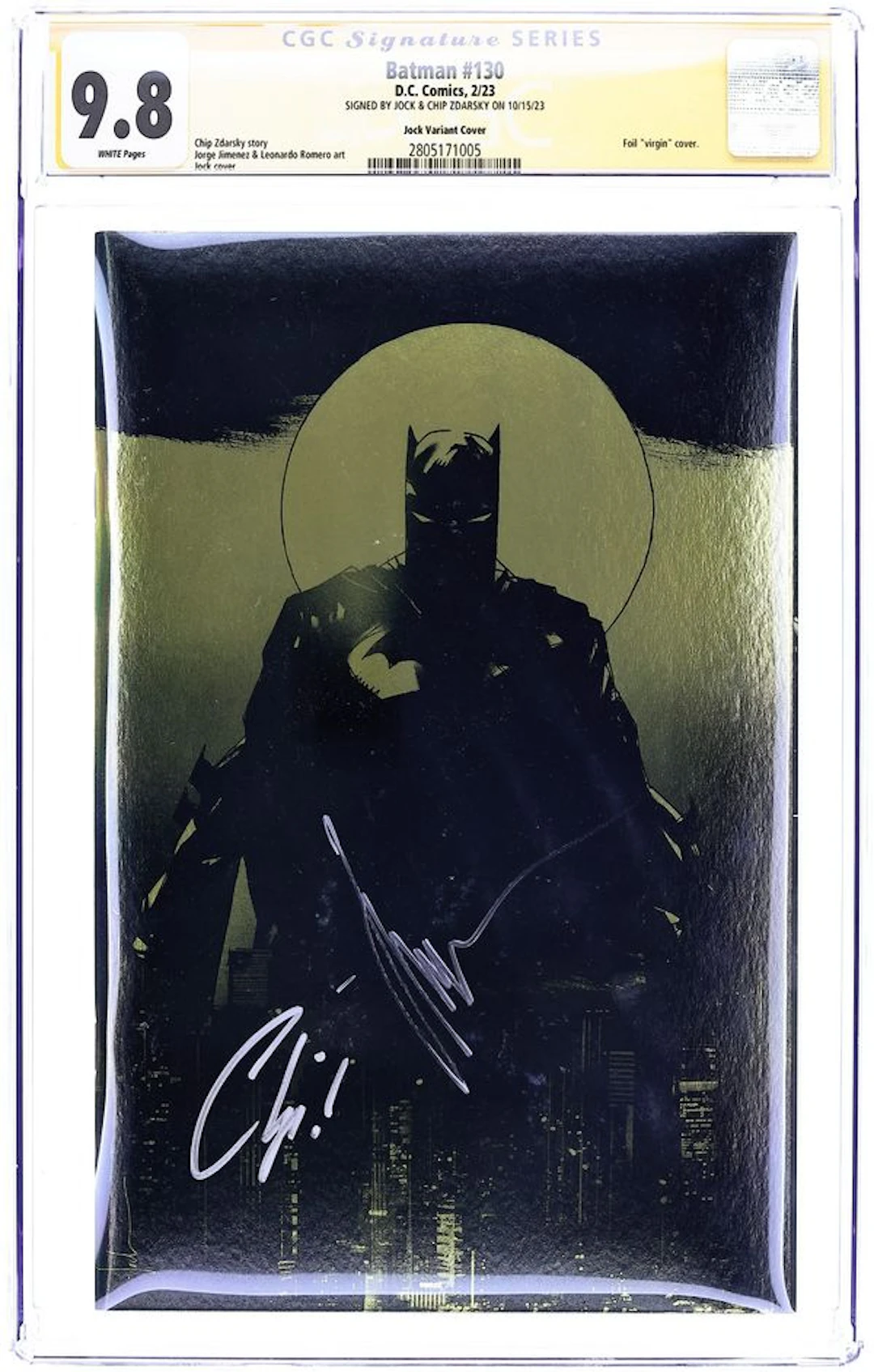 Batman (2016 3rd Series) 130F CGC 9.8 SS Jock/Zdarsky