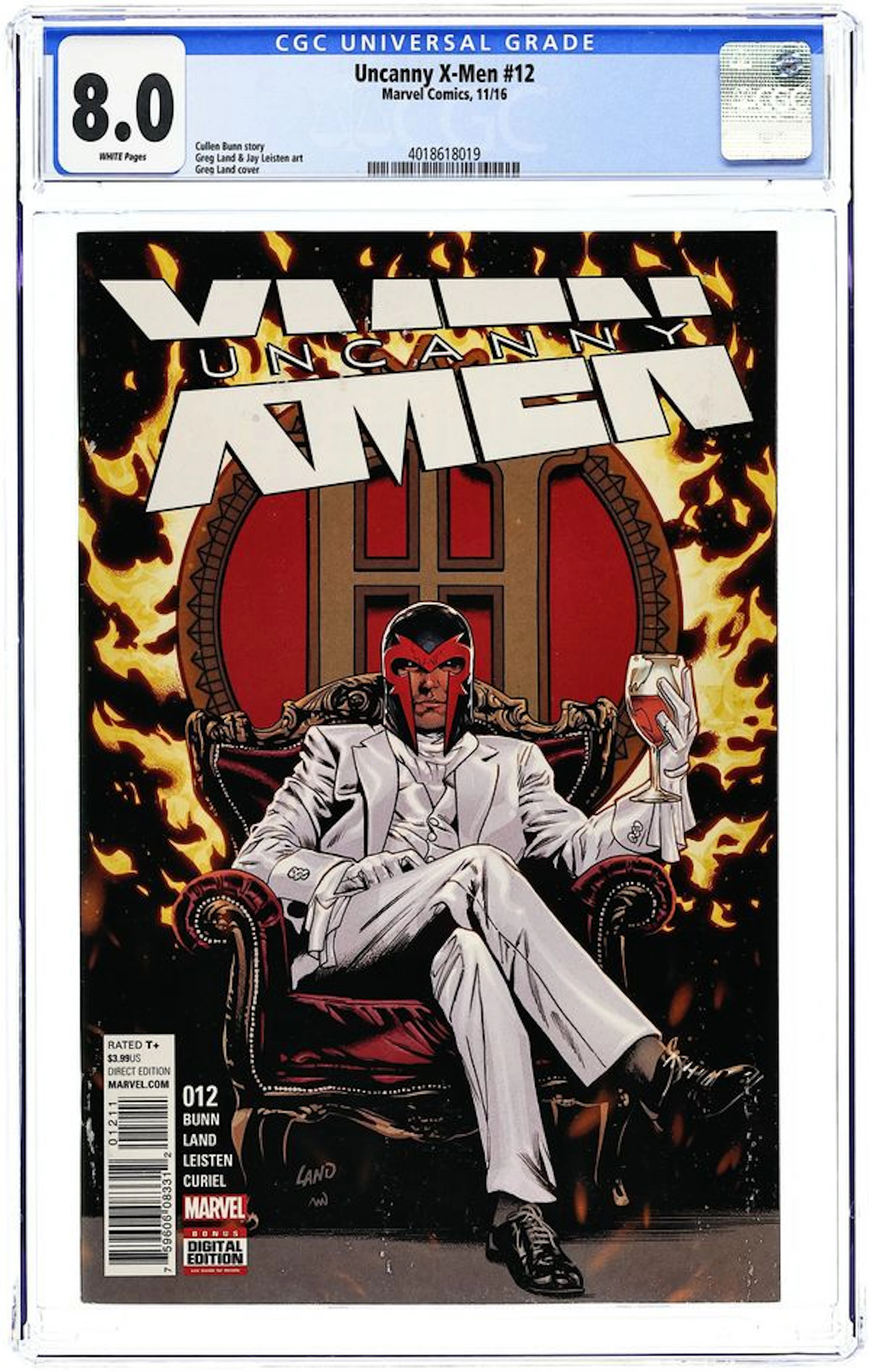 Uncanny X-Men (2016 4th Series) 12A CGC 8.0