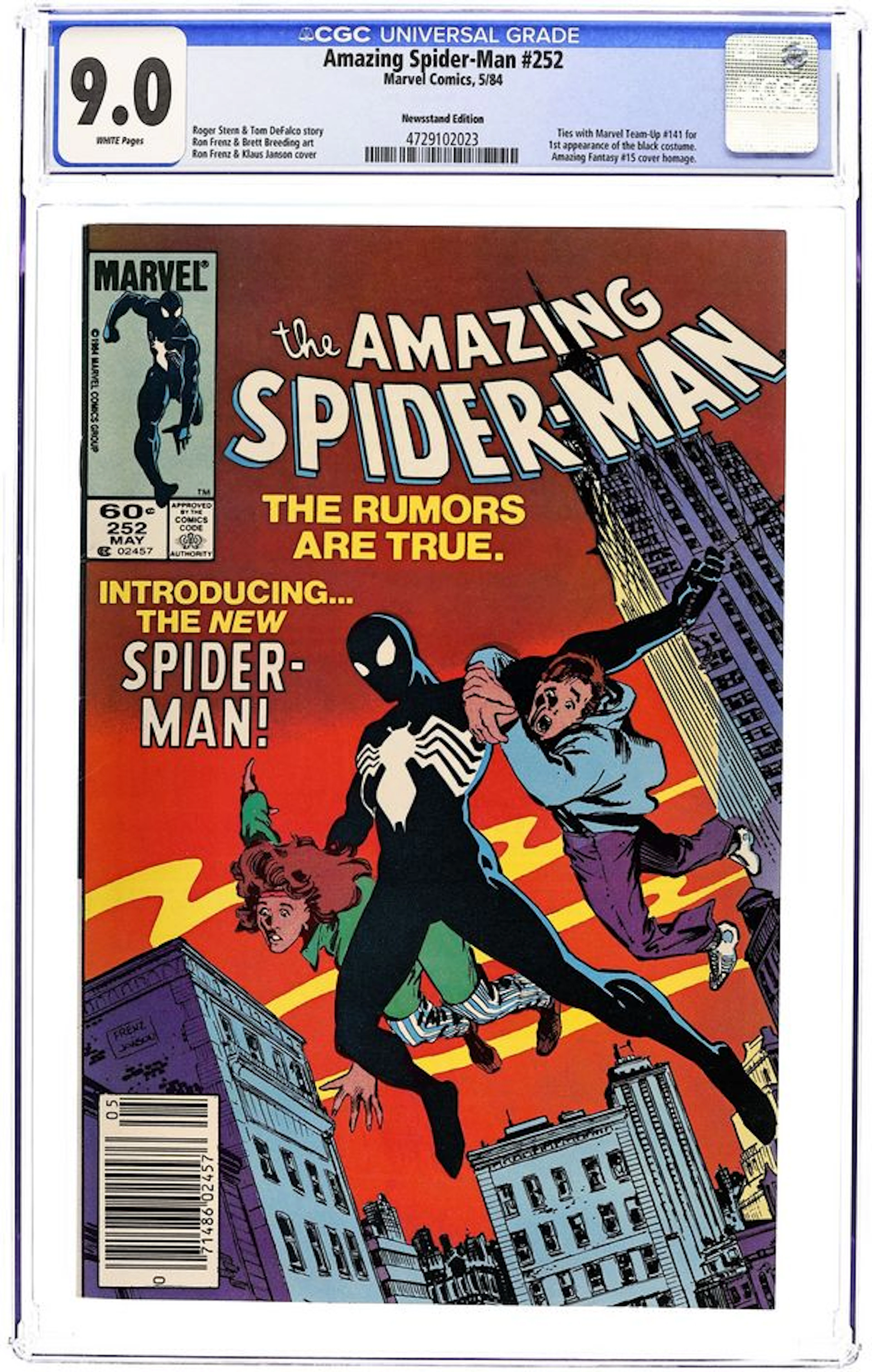 Amazing Spider-Man (1963 1st Series) 252N CGC 9.0