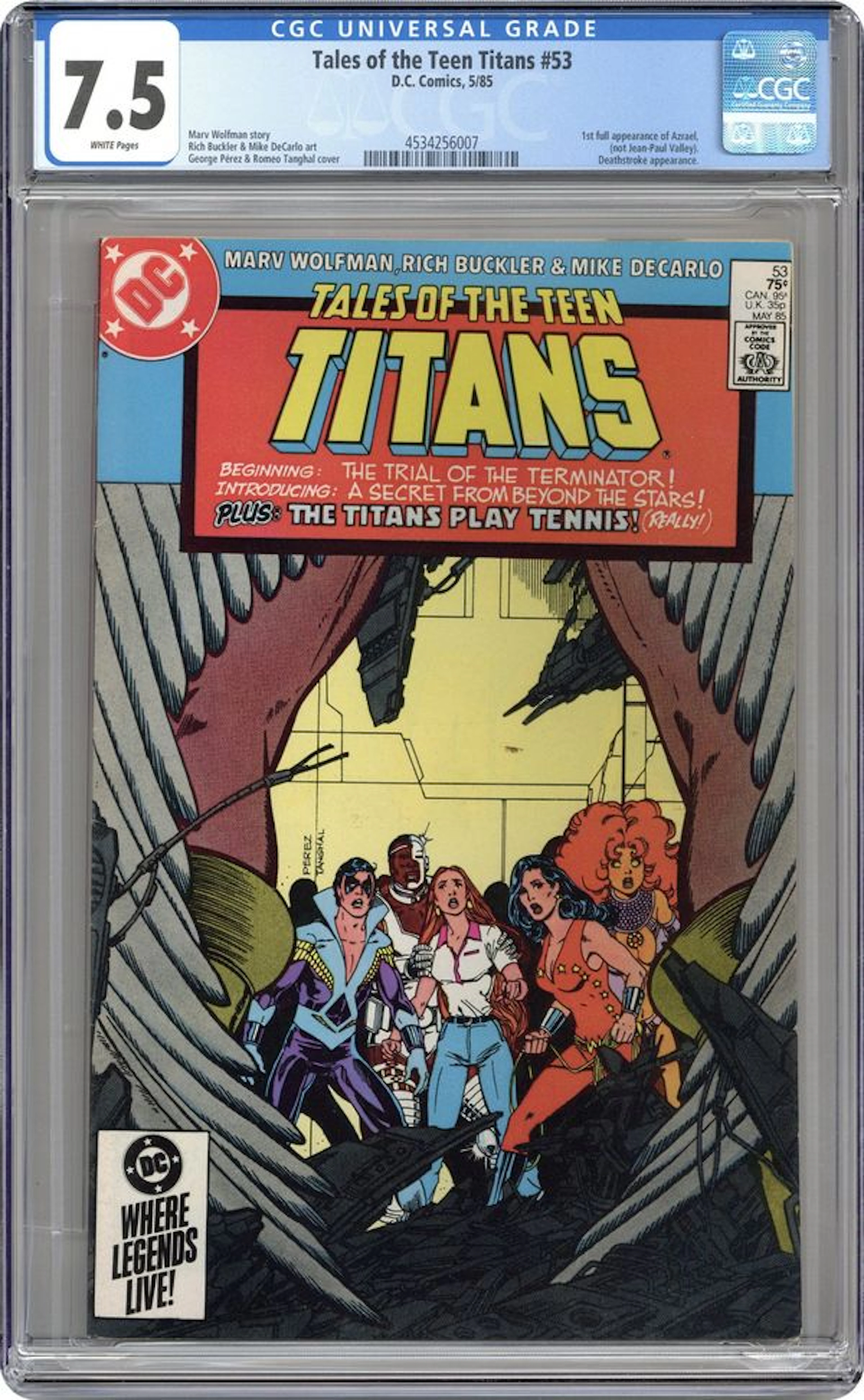 New Teen Titans (1980) (Tales of ...) 53 CGC 7.5