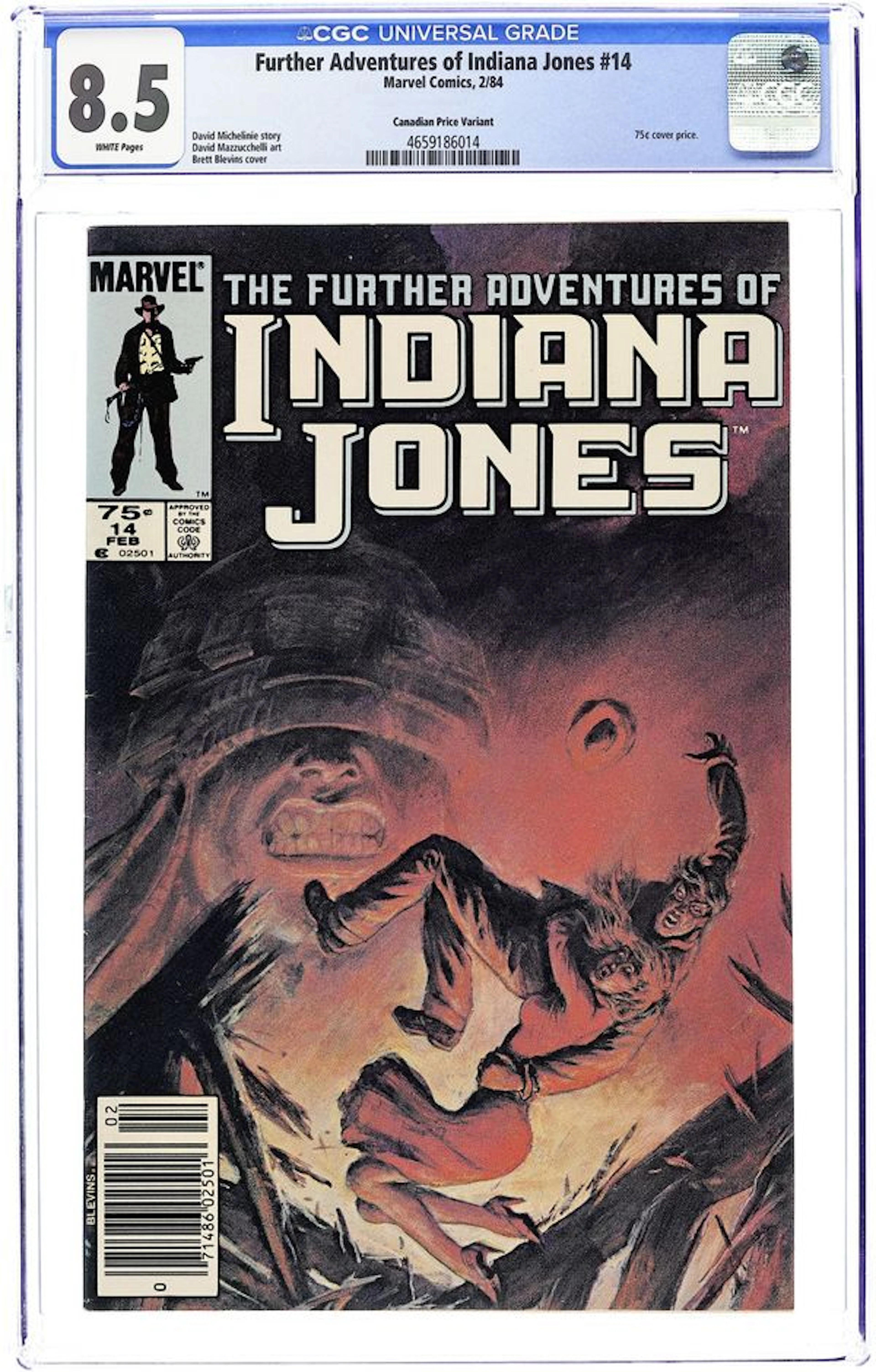 Further Adventures of Indiana Jones (1983) Canadian Price Variant 14 CGC 8.5