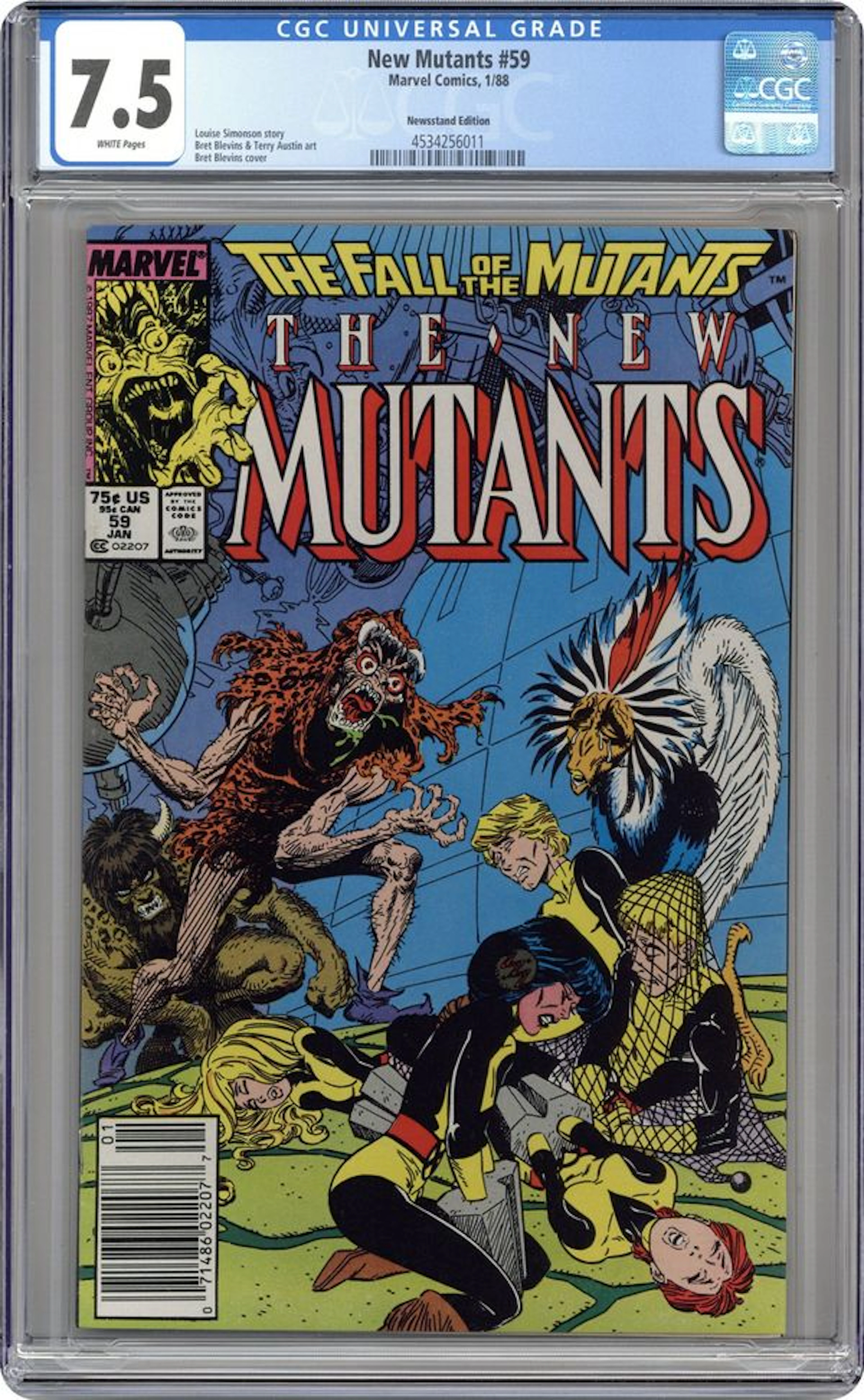 New Mutants (1983 1st Series) 59N CGC 7.5