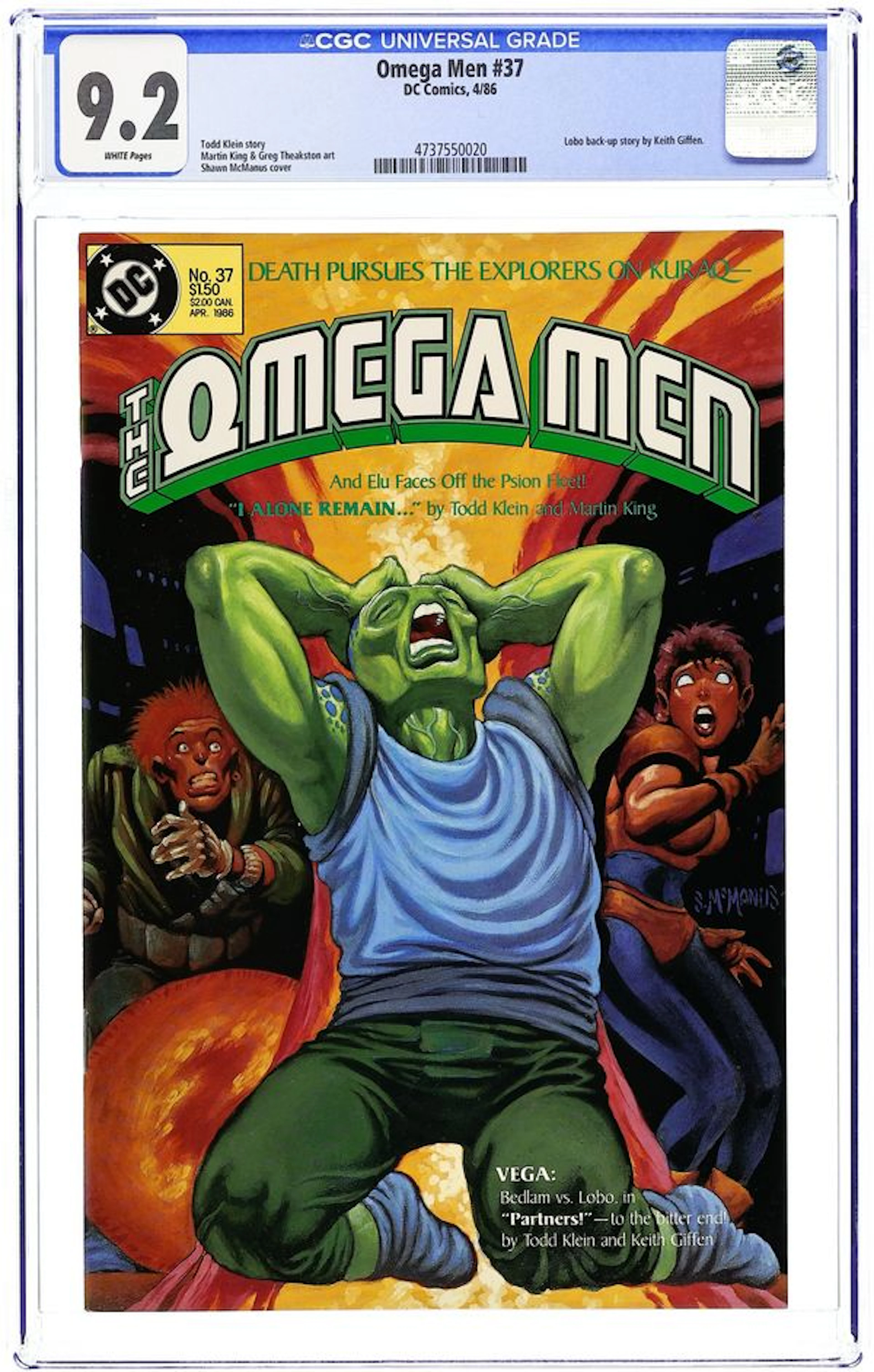 Omega Men (1983 1st Series) 37 CGC 9.2