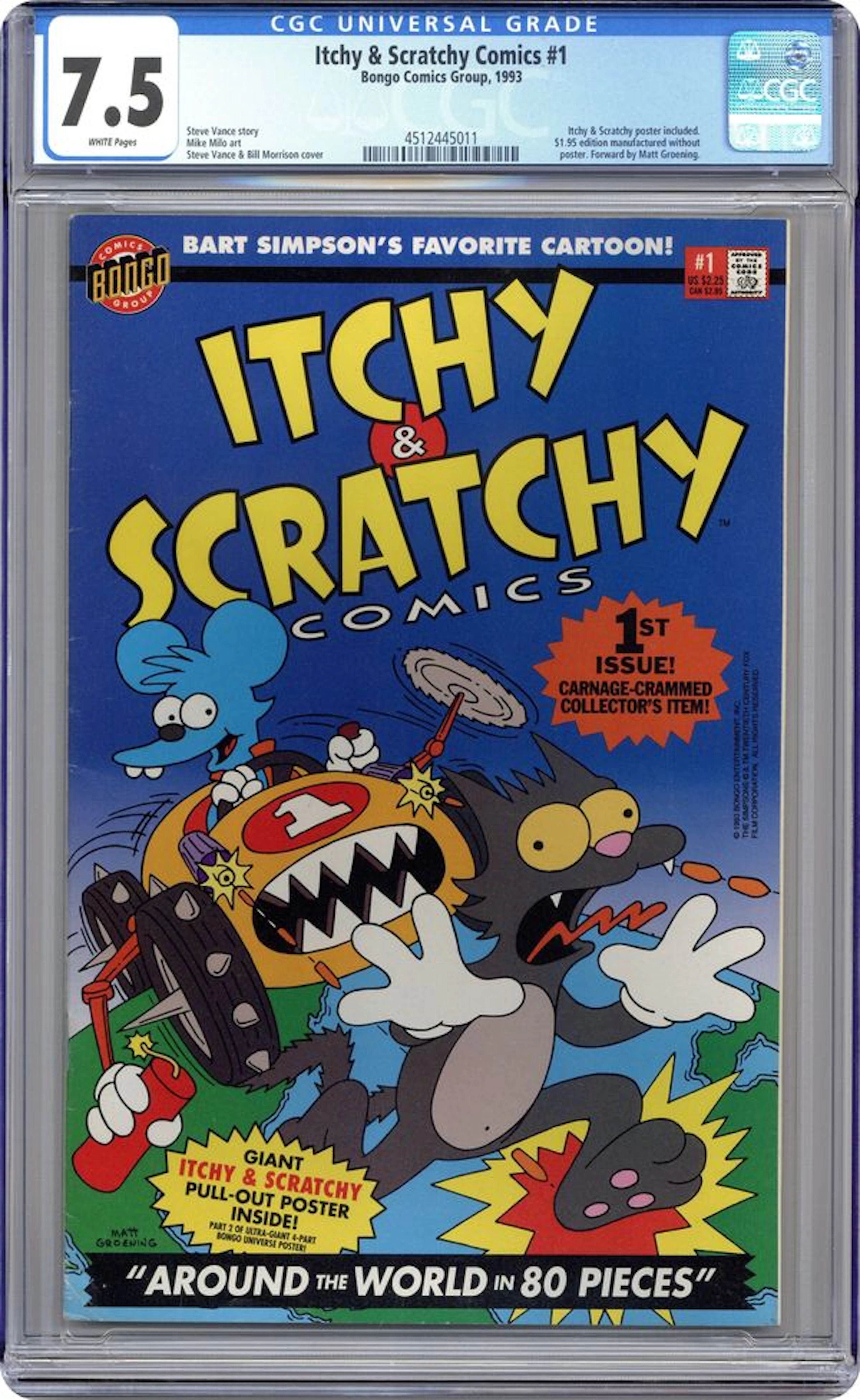 Itchy and Scratchy Comics (1993) 1D.A CGC 7.5