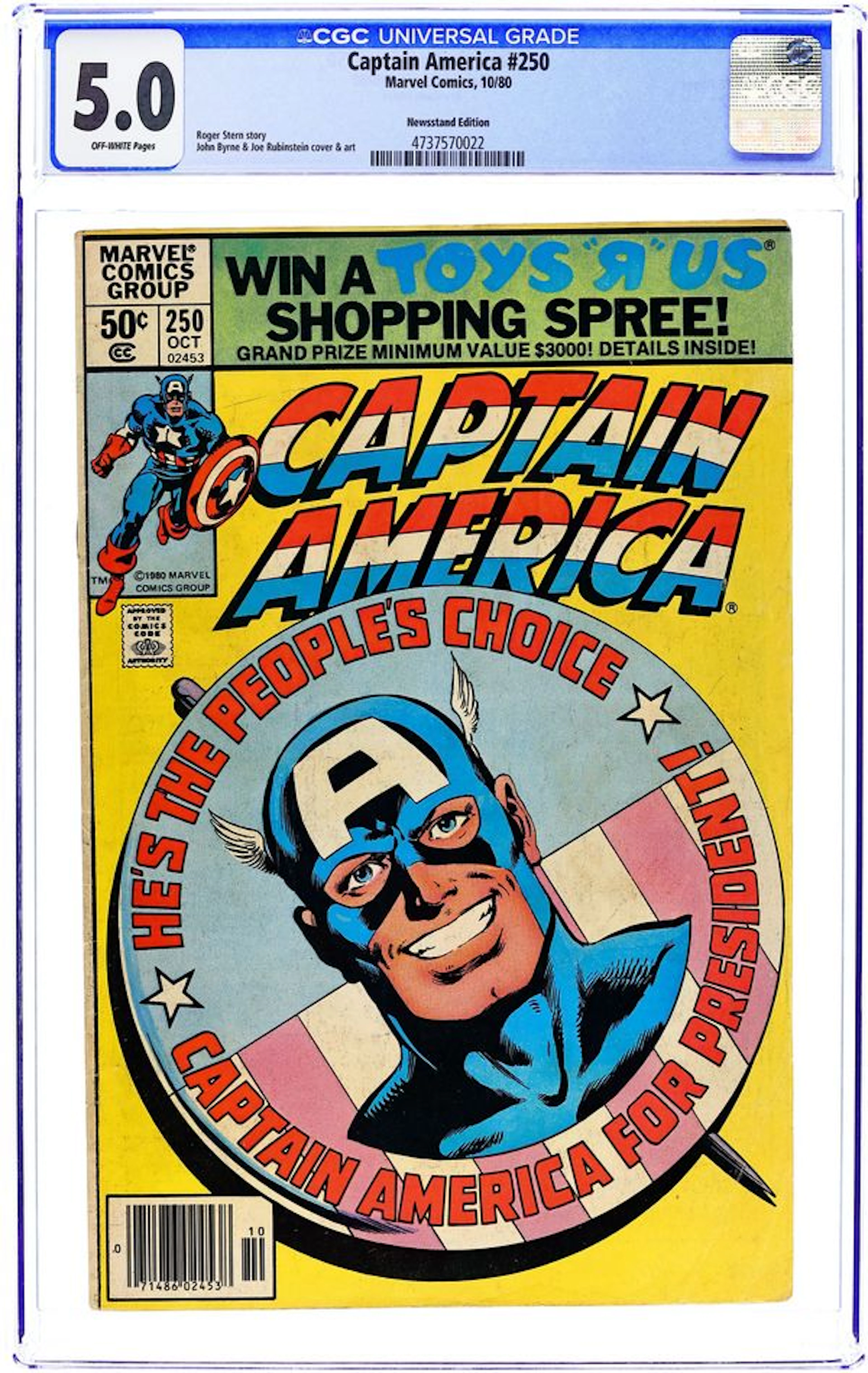 Captain America (1968 1st Series) 250N CGC 5.0
