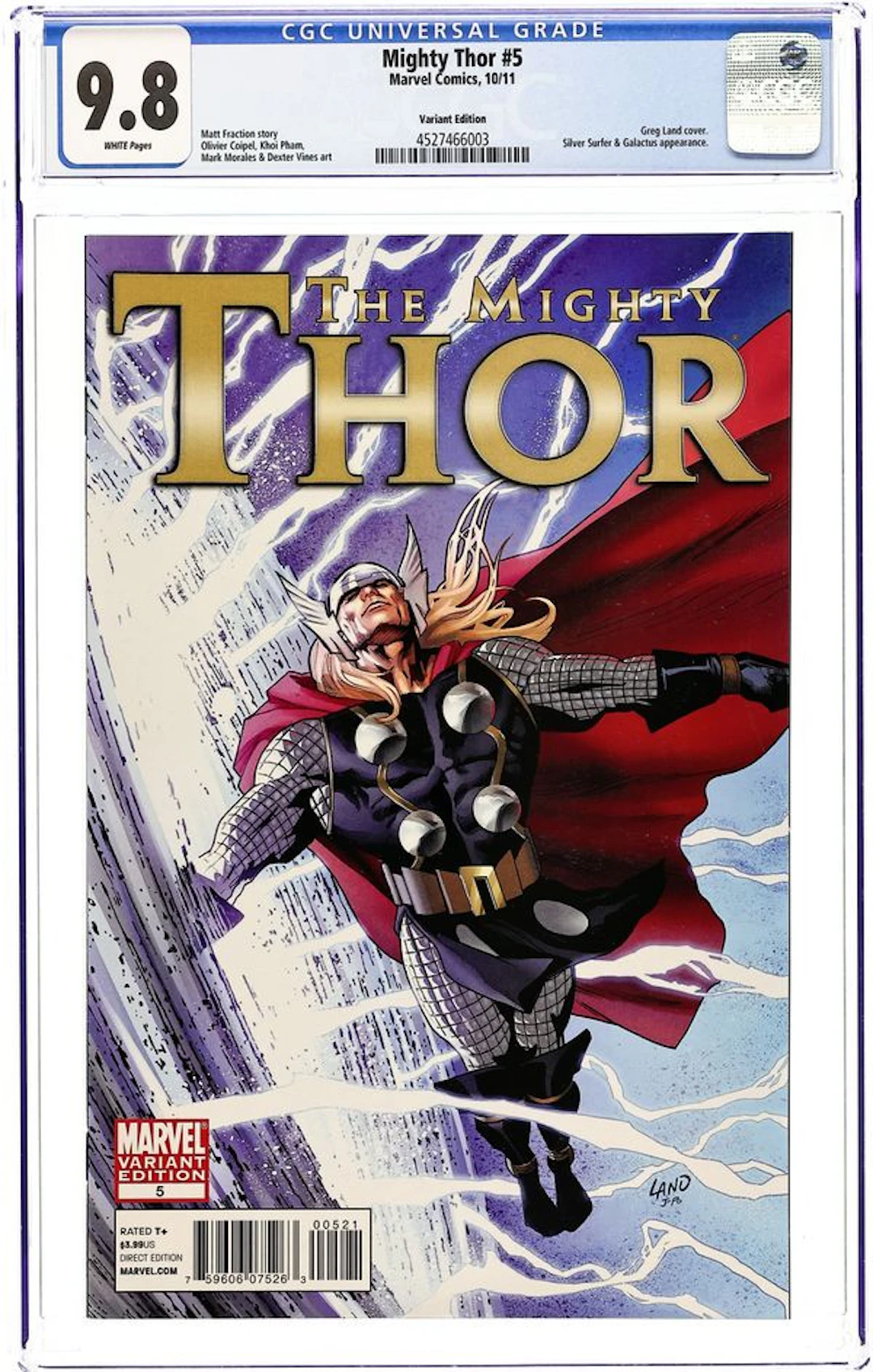 Mighty Thor (2011 Marvel) 5B CGC 9.8