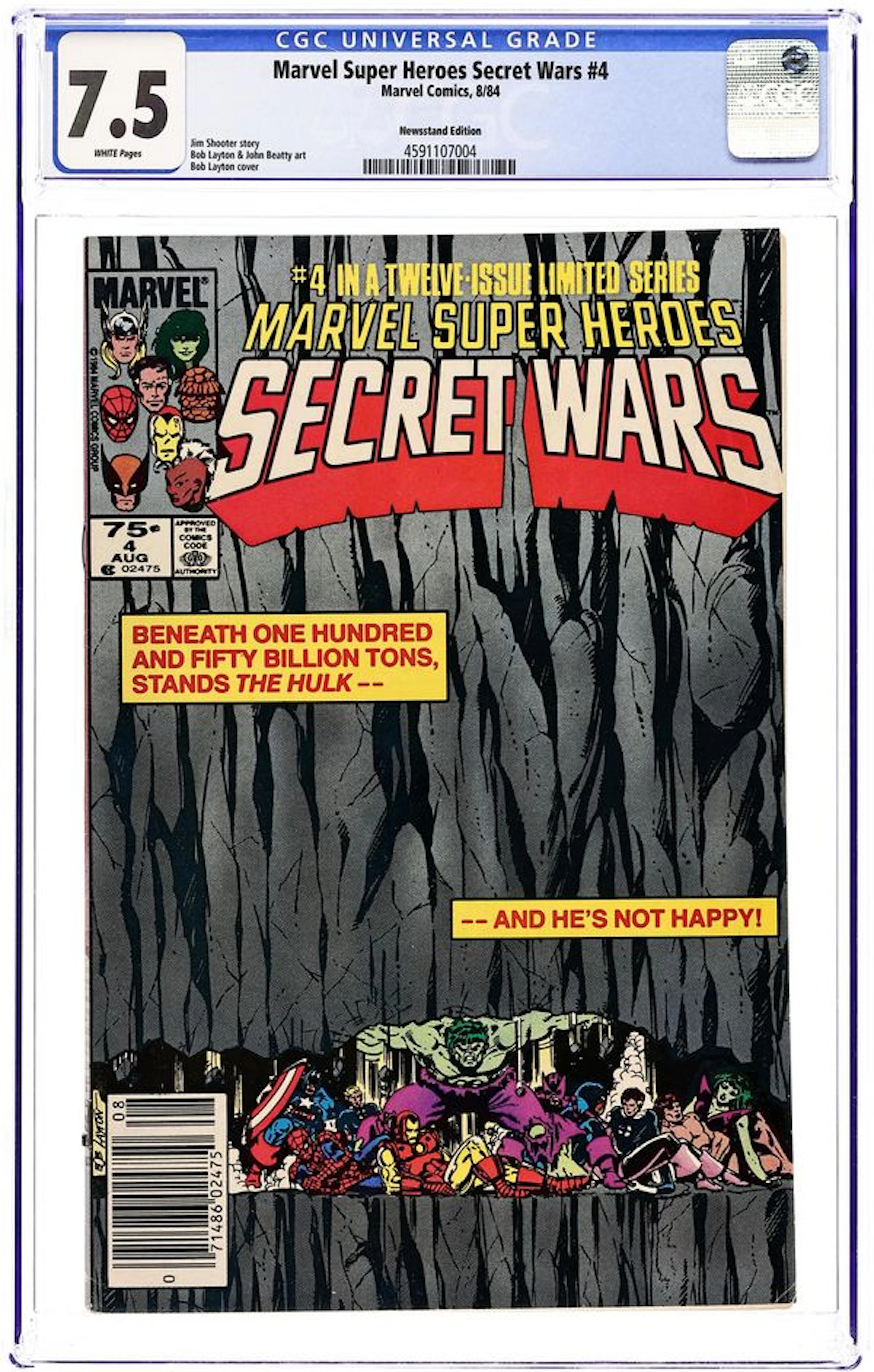 Marvel Super Heroes Secret Wars (1984) 4N CGC 7.5
