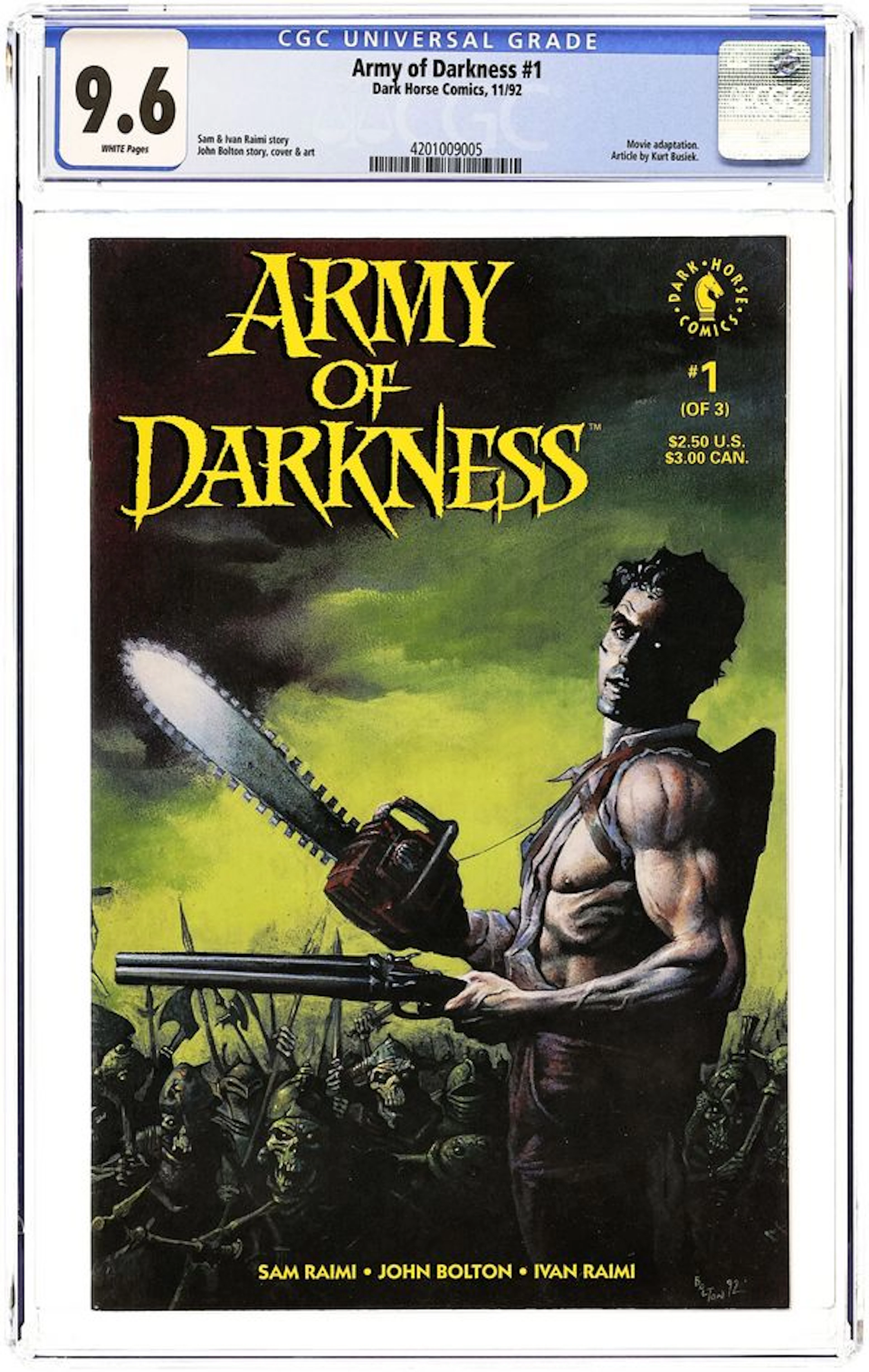 Army of Darkness (1992 1st Series) 1 CGC 9.6