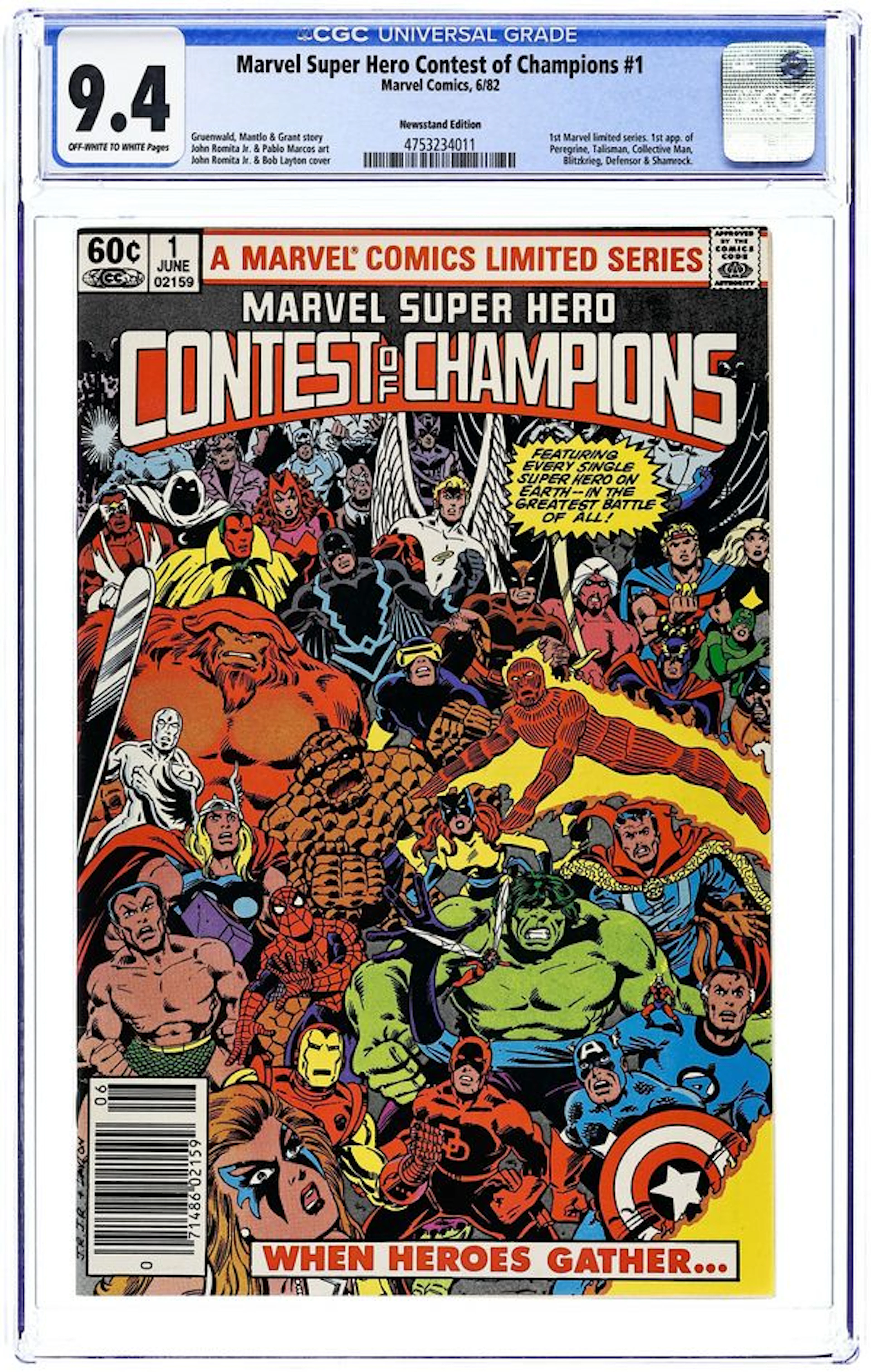 Marvel Super Hero Contest of Champions (1982) 1N CGC 9.4