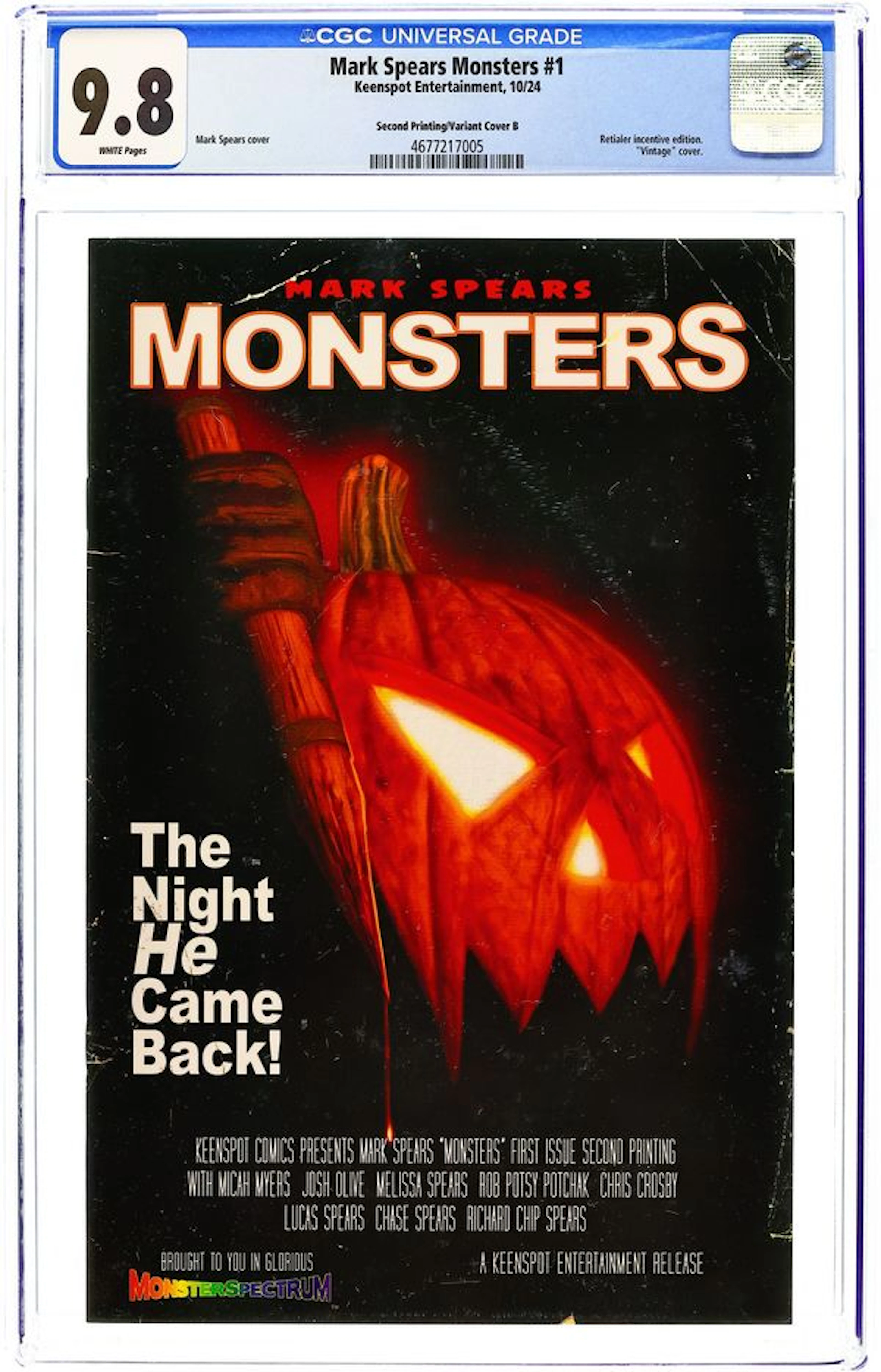 Mark Spears Monsters (2024 Keenspot) 1L CGC 9.8