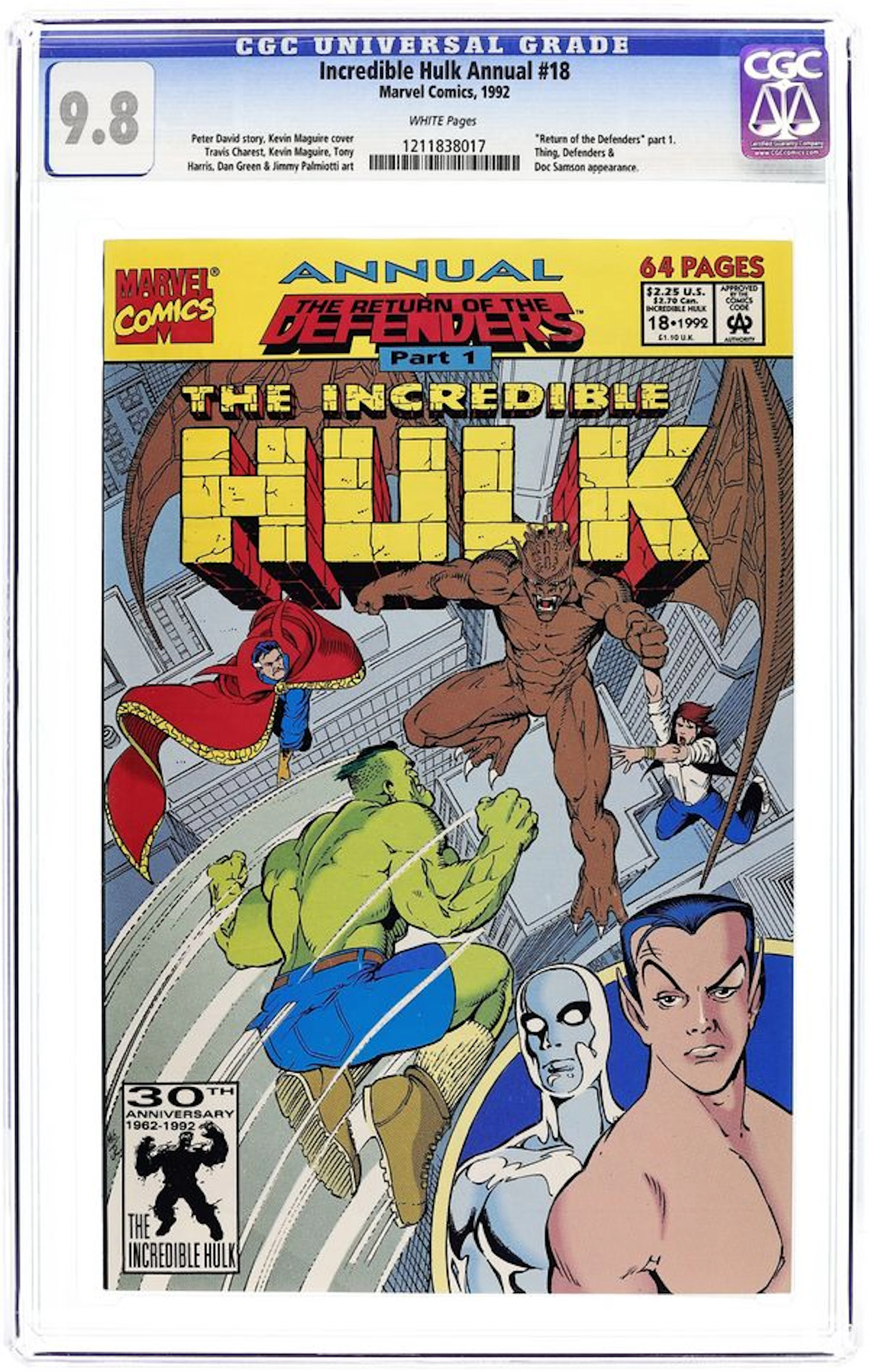 Incredible Hulk (1962 Marvel 1st Series) Annual 18 CGC 9.8
