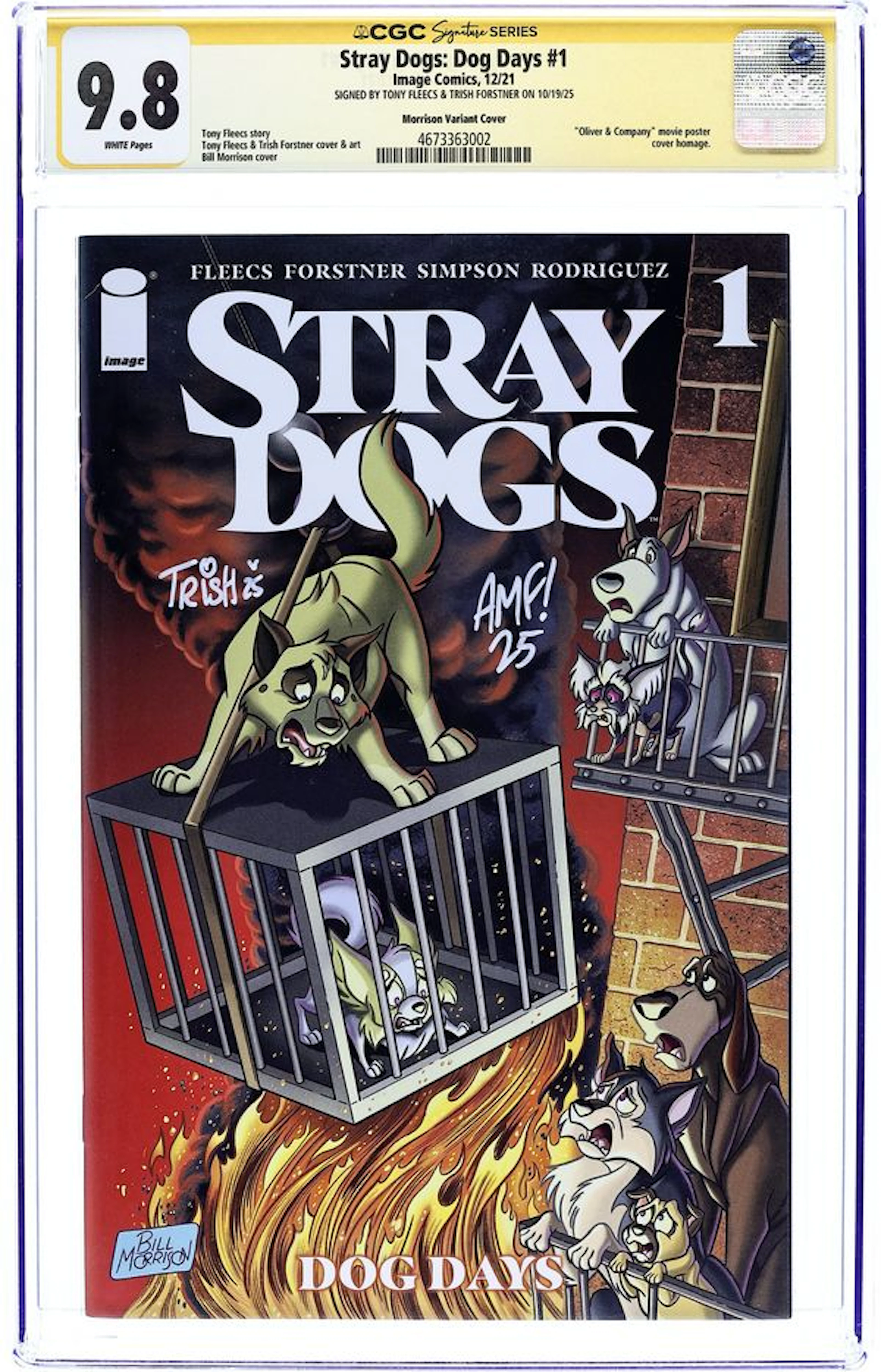 Stray Dogs Dog Days (2021 Image) 1C CGC 9.8 SS Fleecs/Forstner
