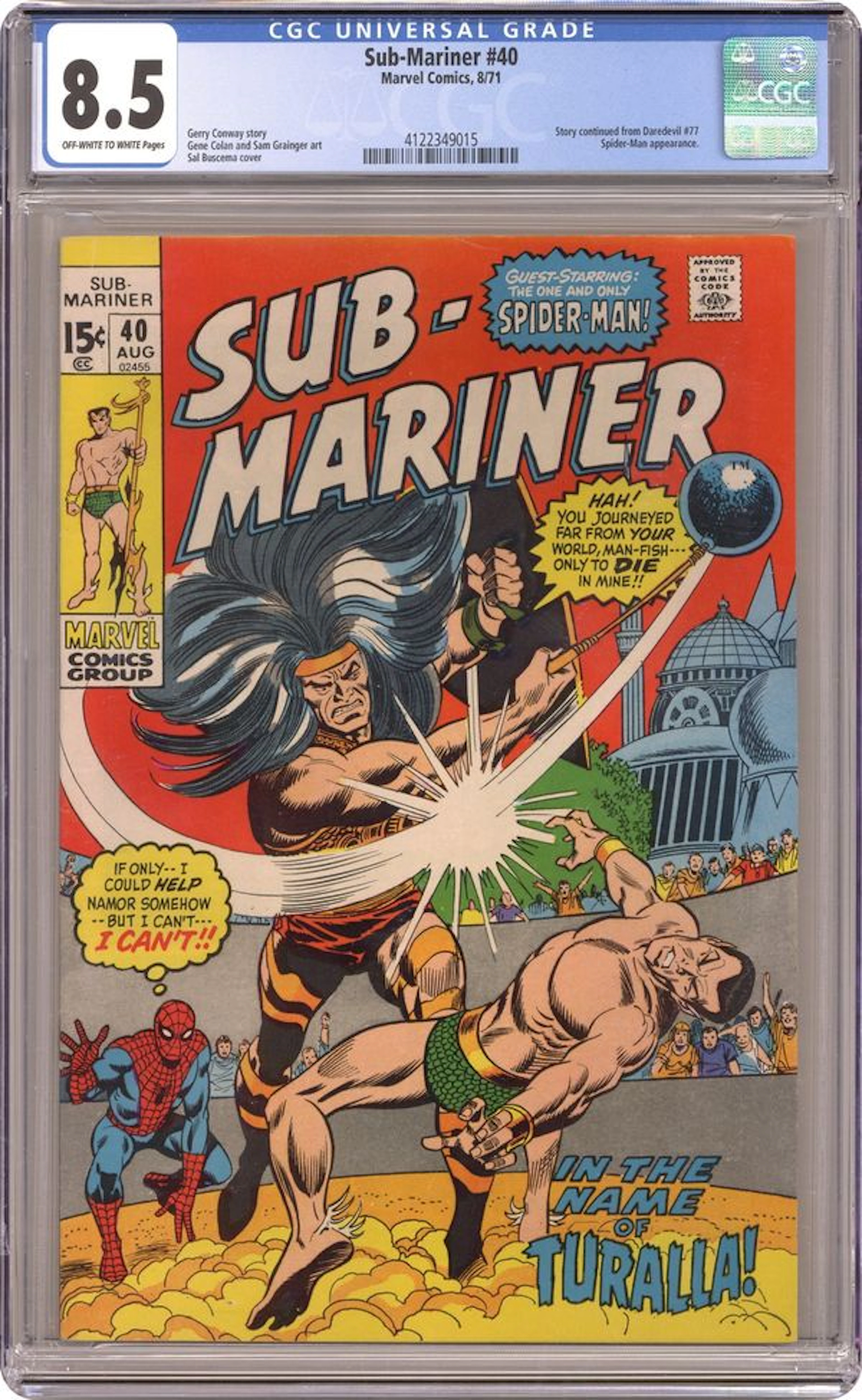Sub-Mariner (1968 1st Series) 40 CGC 8.5