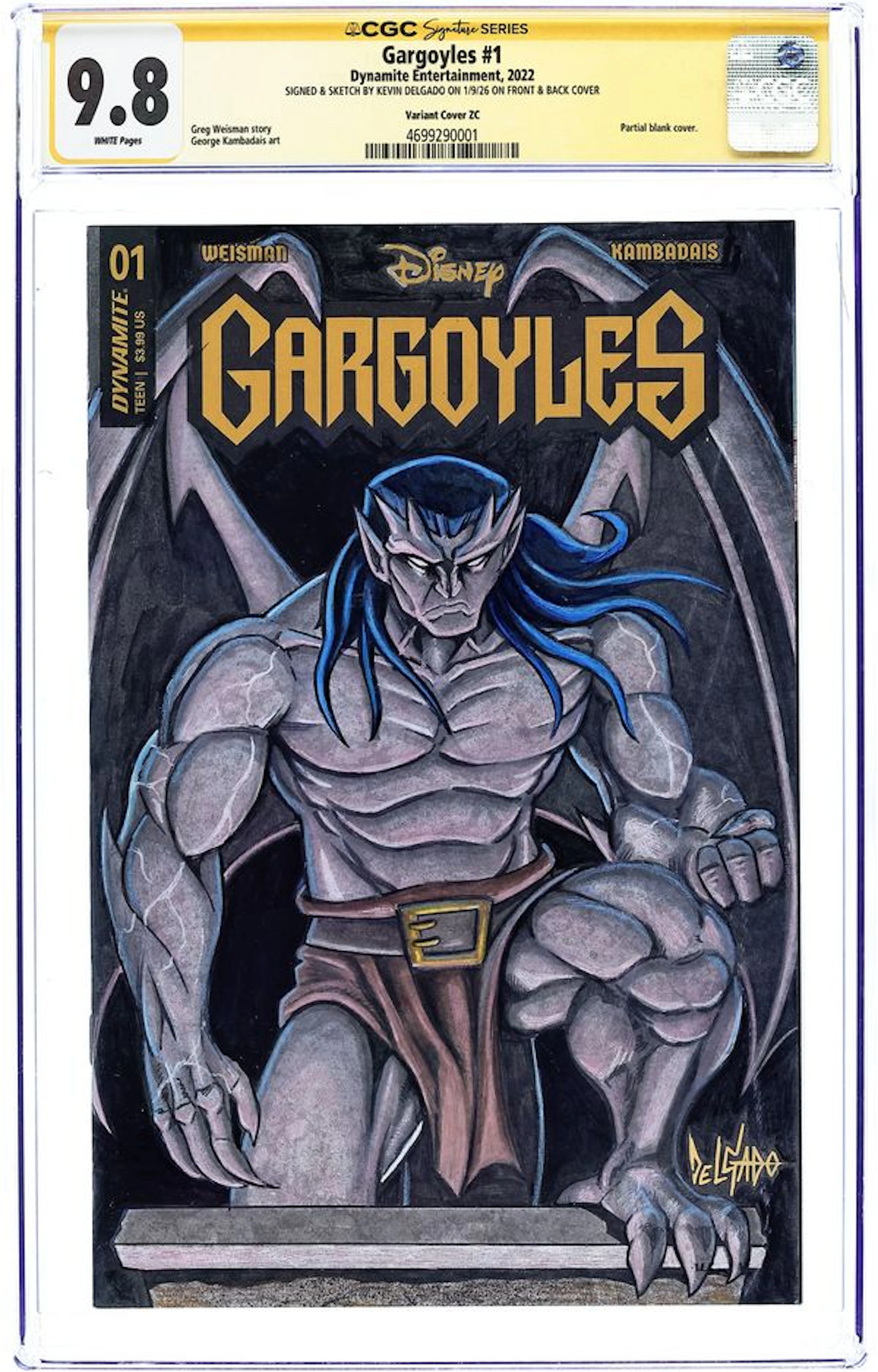Gargoyles (2022 Dynamite) 1ZC CGC 9.8 SS Delgado