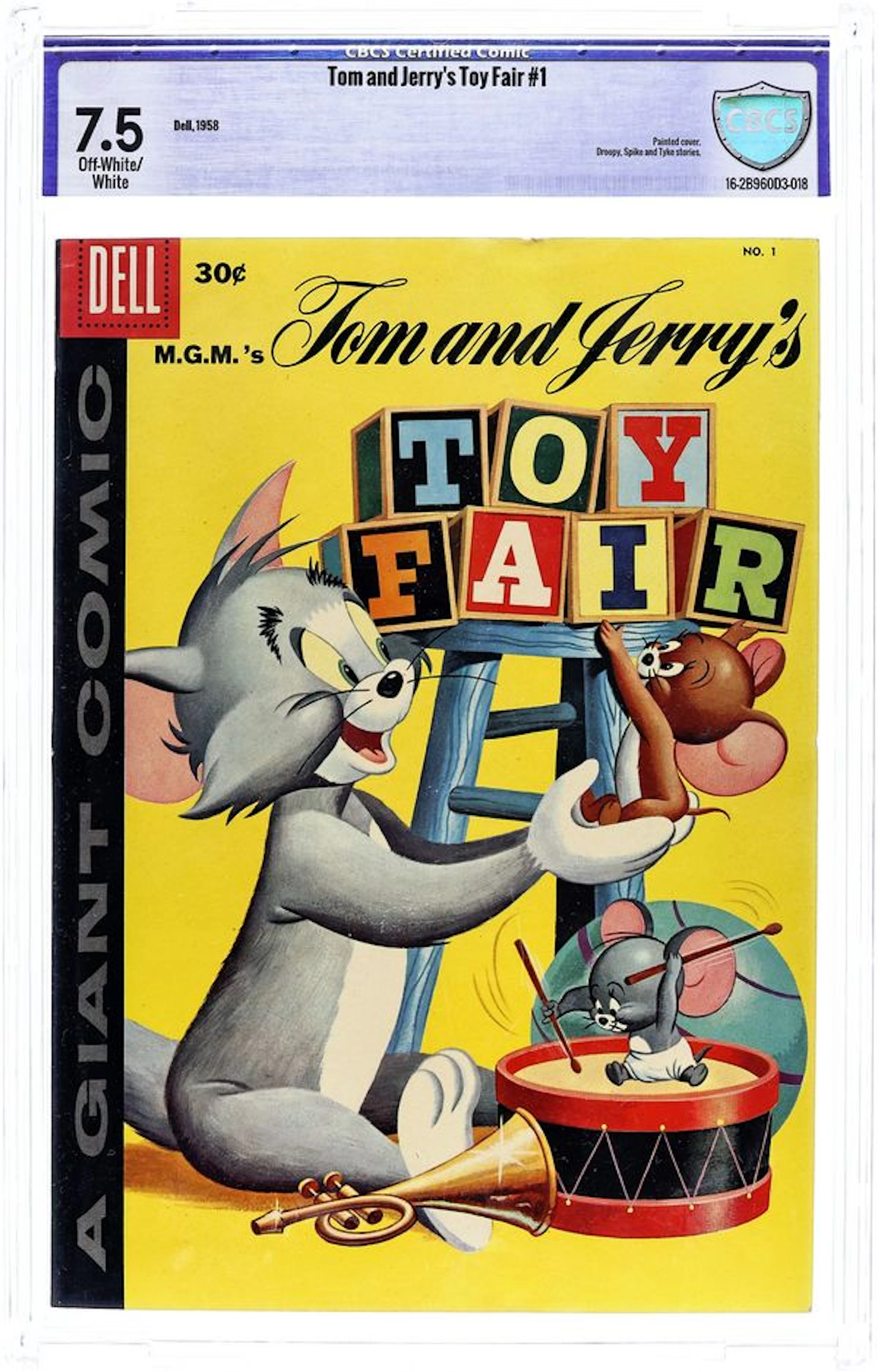 Dell Giant Tom and Jerry's Toy Fair (1958 Dell) 1B CBCS 7.5