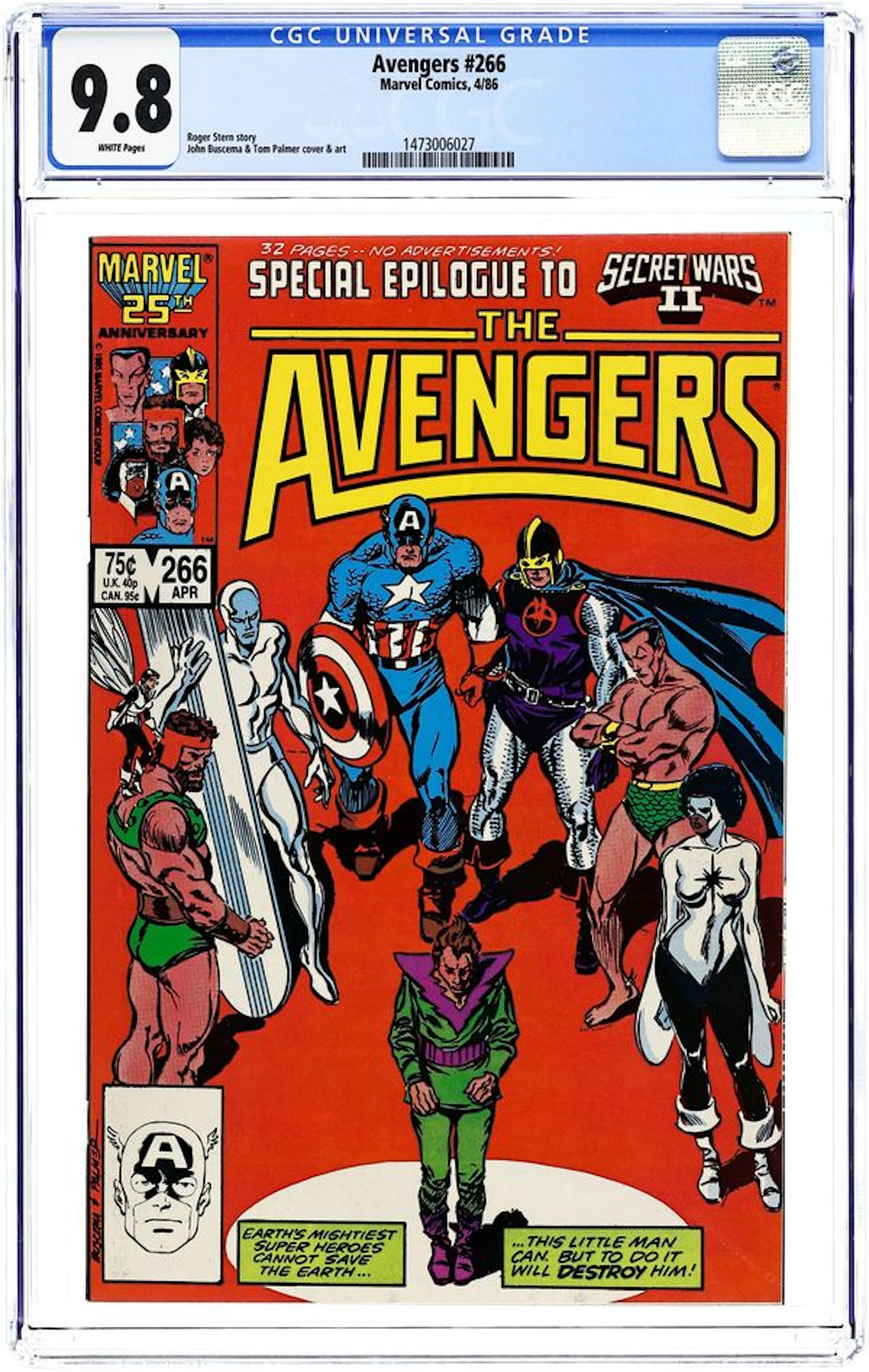 Avengers (1963 1st Series) 266 CGC 9.8